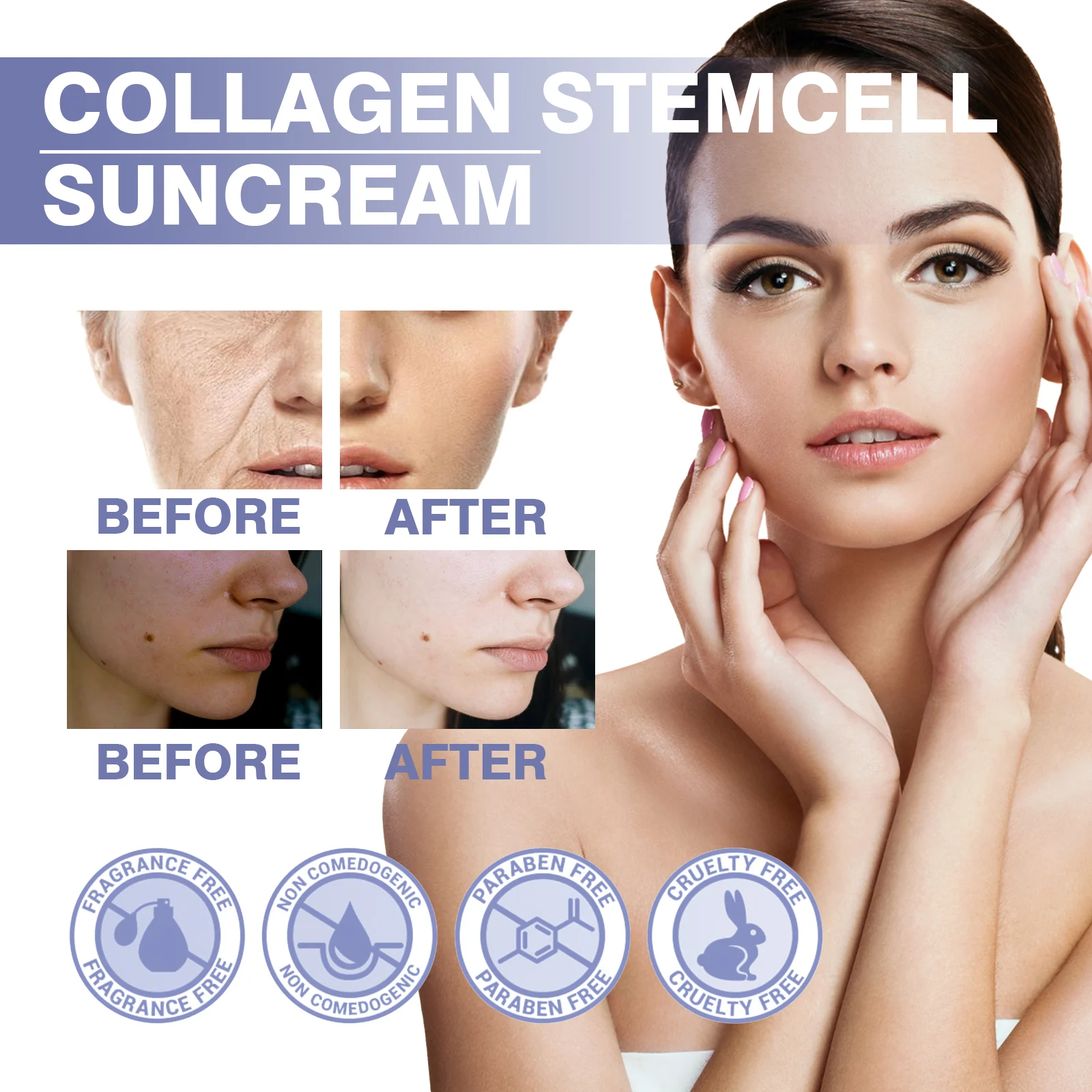 Collagen Sunscreen Essence SPF50 PA+++ 5ml x 4 for Brightening & Anti-Aging 8 collagen sunscreen essence spf50 5ml x4 cih h7sn9phc desc 8