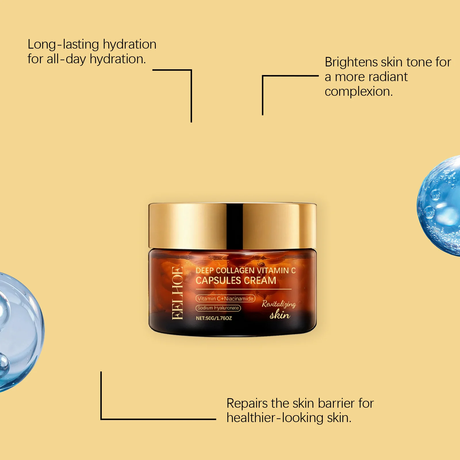 Collagen Vitamin C Capsule Cream 50g for Hydration and Skin Brightening 7 collagen vitamin c capsule cream 50g der 73gsaft7 desc 7