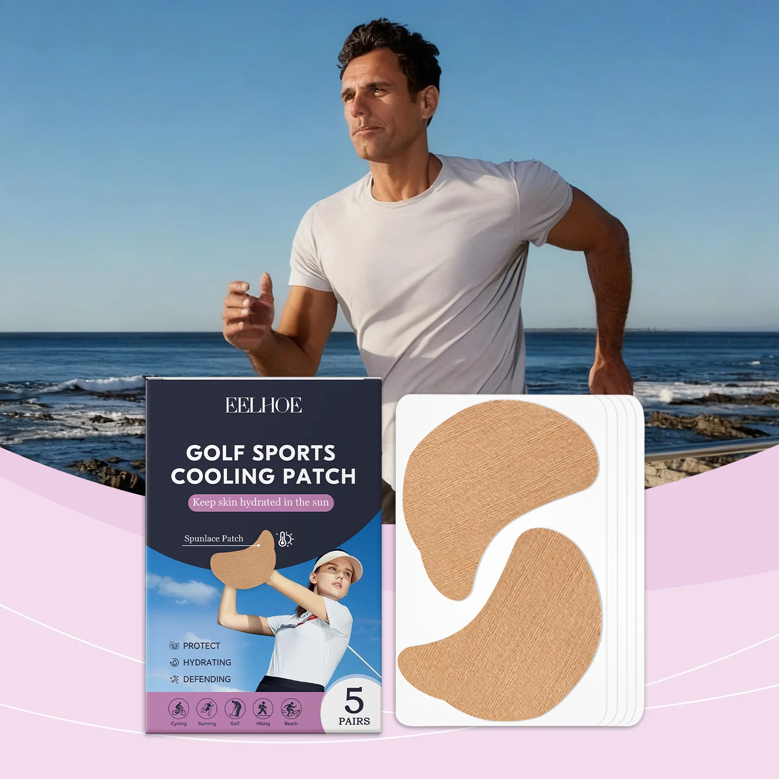 Cooling Eye Patches with Sun Protection - Hydrating & UV Blocking Eye Mask for Outdoor Sports 2 cooling eye patches sun protection hydrating uv blocking der eecqcehw desc 2