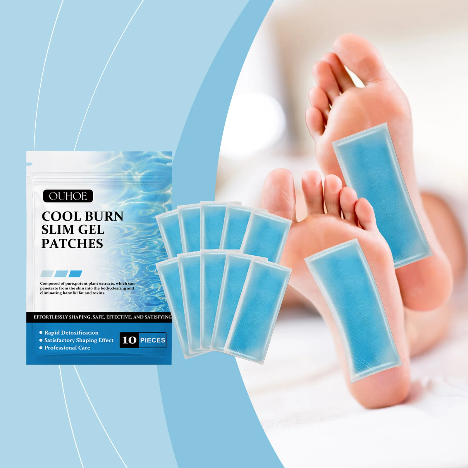 Cooling Slimming Gel Patches Foot and Body Contouring Pads for Fat Reduction and Skin Tightening 2 cooling slimming gel patches foot body contouring cih vzsa2cyf desc 2
