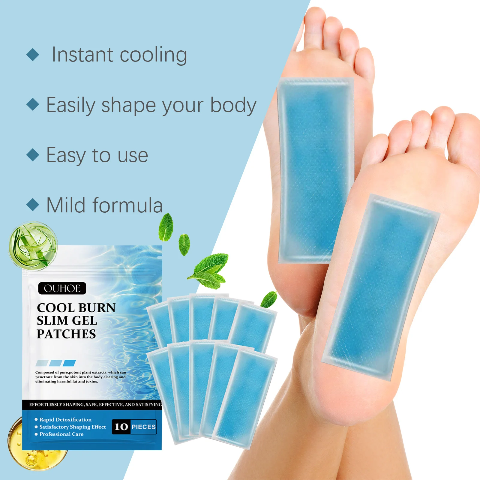 Cooling Slimming Gel Patches Foot and Body Contouring Pads for Fat Reduction and Skin Tightening 7 cooling slimming gel patches foot body contouring cih vzsa2cyf desc 7