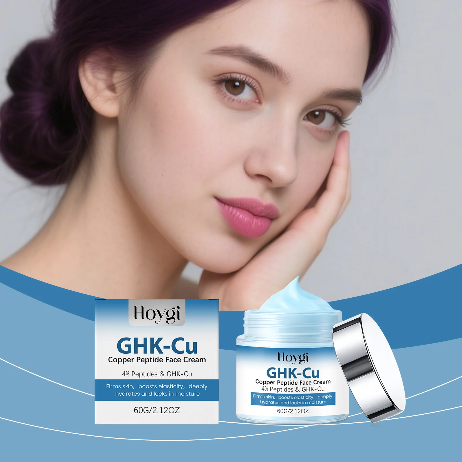 Copper Peptide Face Cream 60g - Deep Hydrating & Firming Moisturizer 2 copper peptide face cream 60g cih xryagugq desc 2