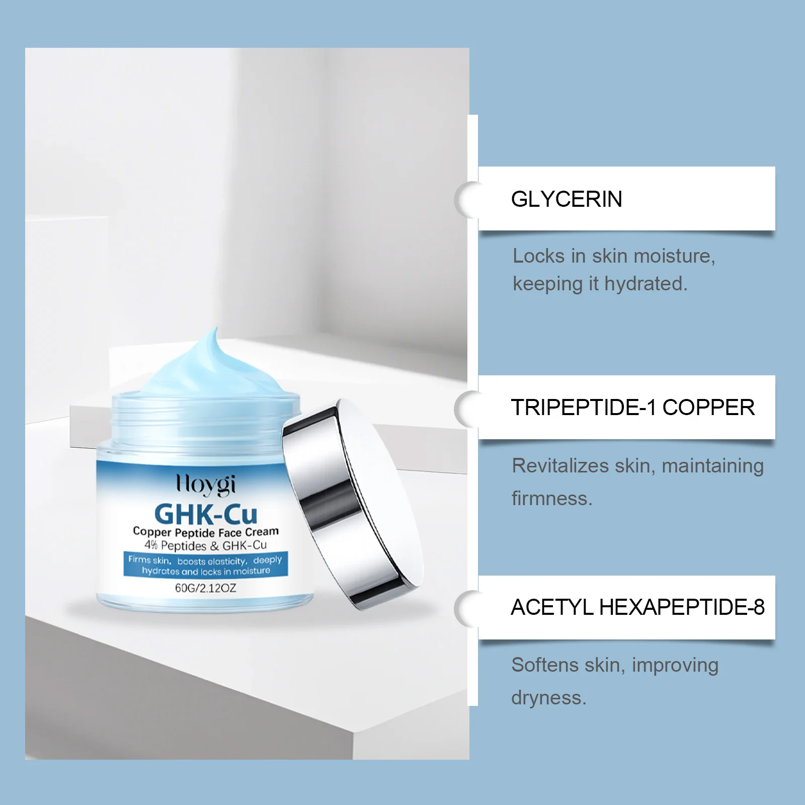 Copper Peptide Face Cream 60g - Deep Hydrating & Firming Moisturizer 5 copper peptide face cream 60g cih xryagugq desc 5