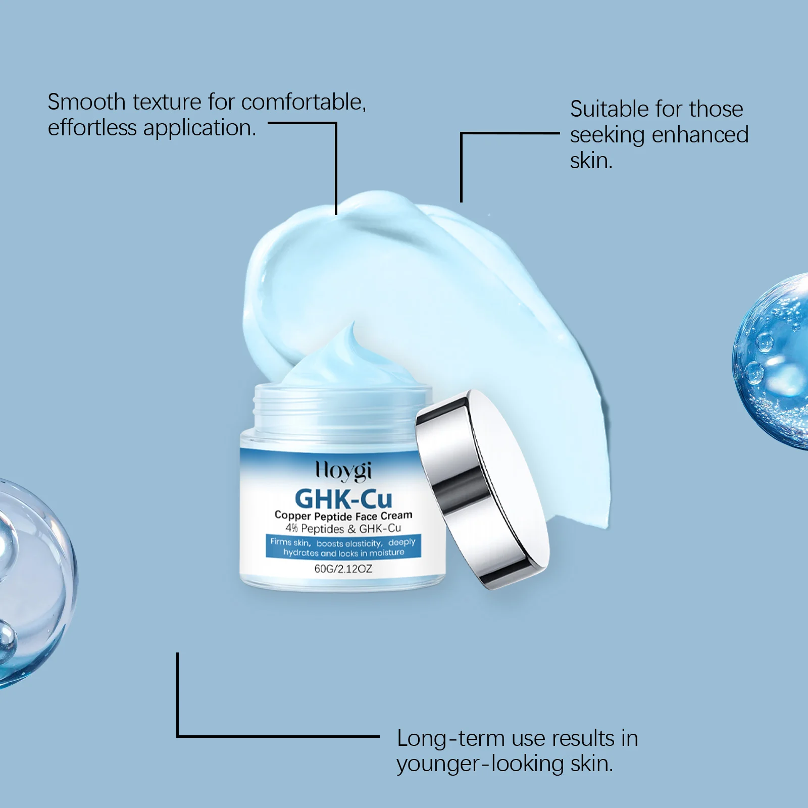 Copper Peptide Face Cream 60g - Deep Hydrating & Firming Moisturizer 6 copper peptide face cream 60g cih xryagugq desc 6