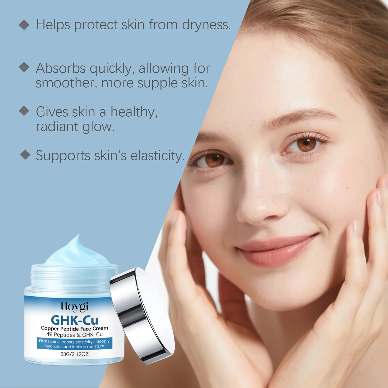 Copper Peptide Face Cream 60g - Deep Hydrating & Firming Moisturizer 8 copper peptide face cream 60g cih xryagugq desc 8