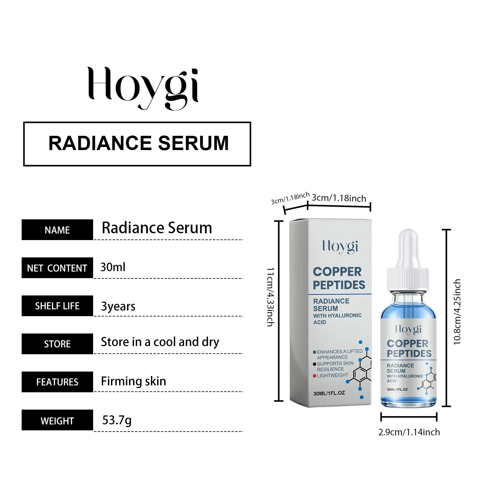 Hoygi Copper Peptides Radiance Serum with Hyaluronic Acid for Skin Firming and Hydration 2 copper peptides radiance serum cih sbkwsj3q desc 2