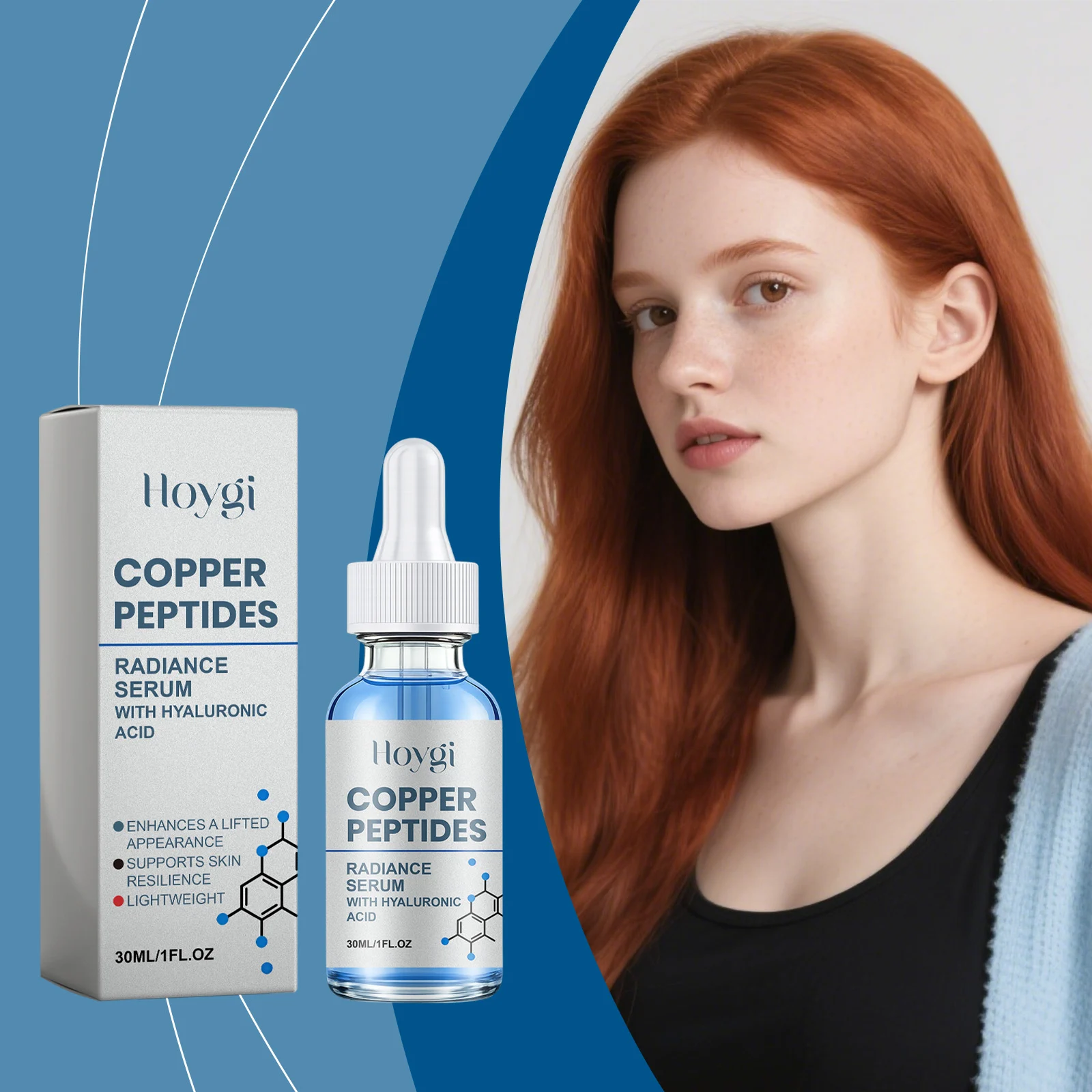 Hoygi Copper Peptides Radiance Serum with Hyaluronic Acid for Skin Firming and Hydration 3 copper peptides radiance serum cih sbkwsj3q desc 3