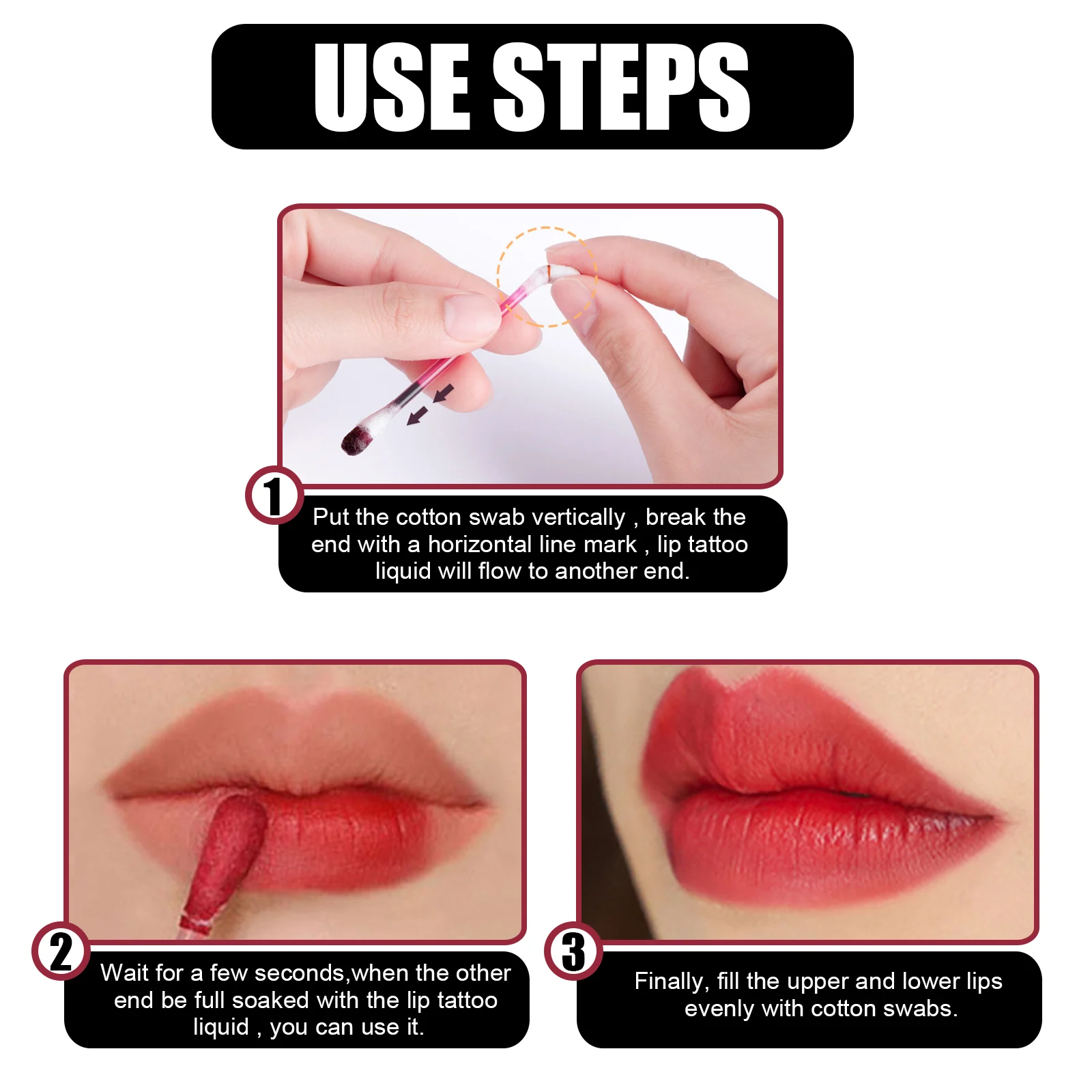 Cotton Swab Lip Glaze 10pcs Disposable Lip Stain with Lip Brush Non-Stick Cup 3 cotton swab lip glaze 10pcs disposable lip stain cih emrvqpb2 desc 3