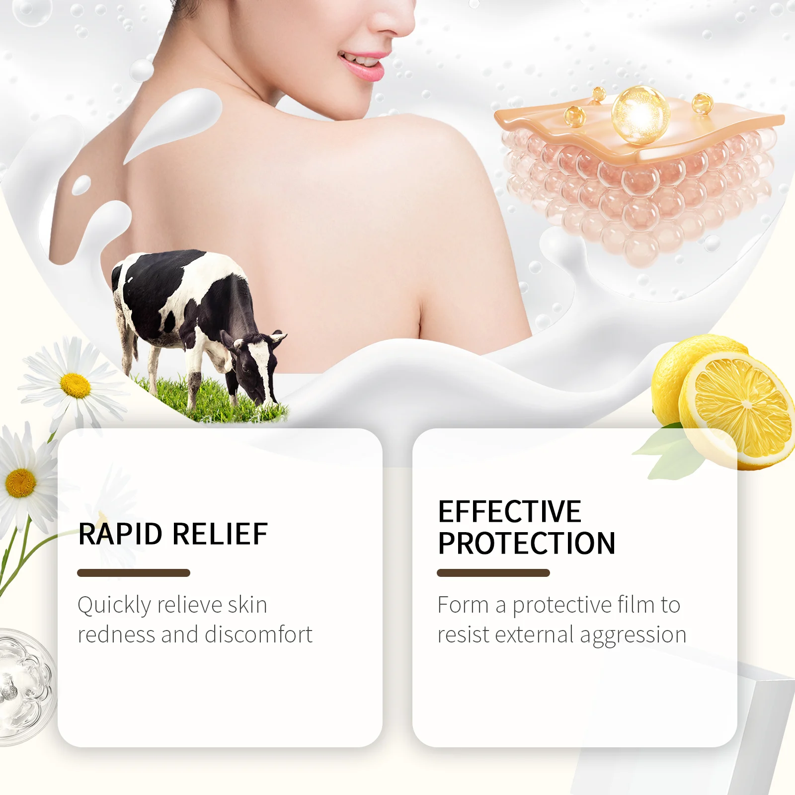 Cow Milk Soap for Face and Body 100g, Skin Soothing & Moisturizing Cleansing Bar 6 cow milk soap face body 100g cih b88ntrwp desc 6