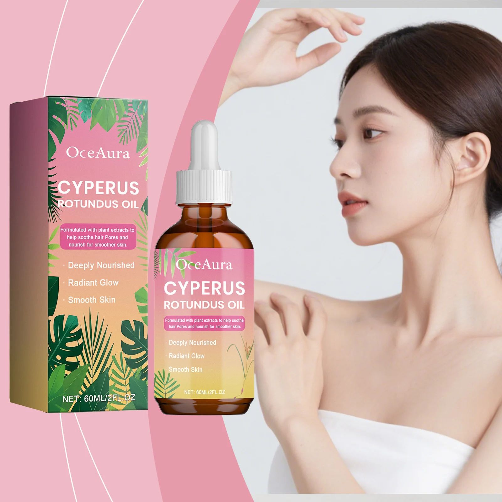 Hair Removal Essence with Cyperus Rotundus Oil 60ml for Smooth Skin and Soothing Pores 2 cyperus rotundus oil hair removal essence 60ml der 64yqarf9 desc 2