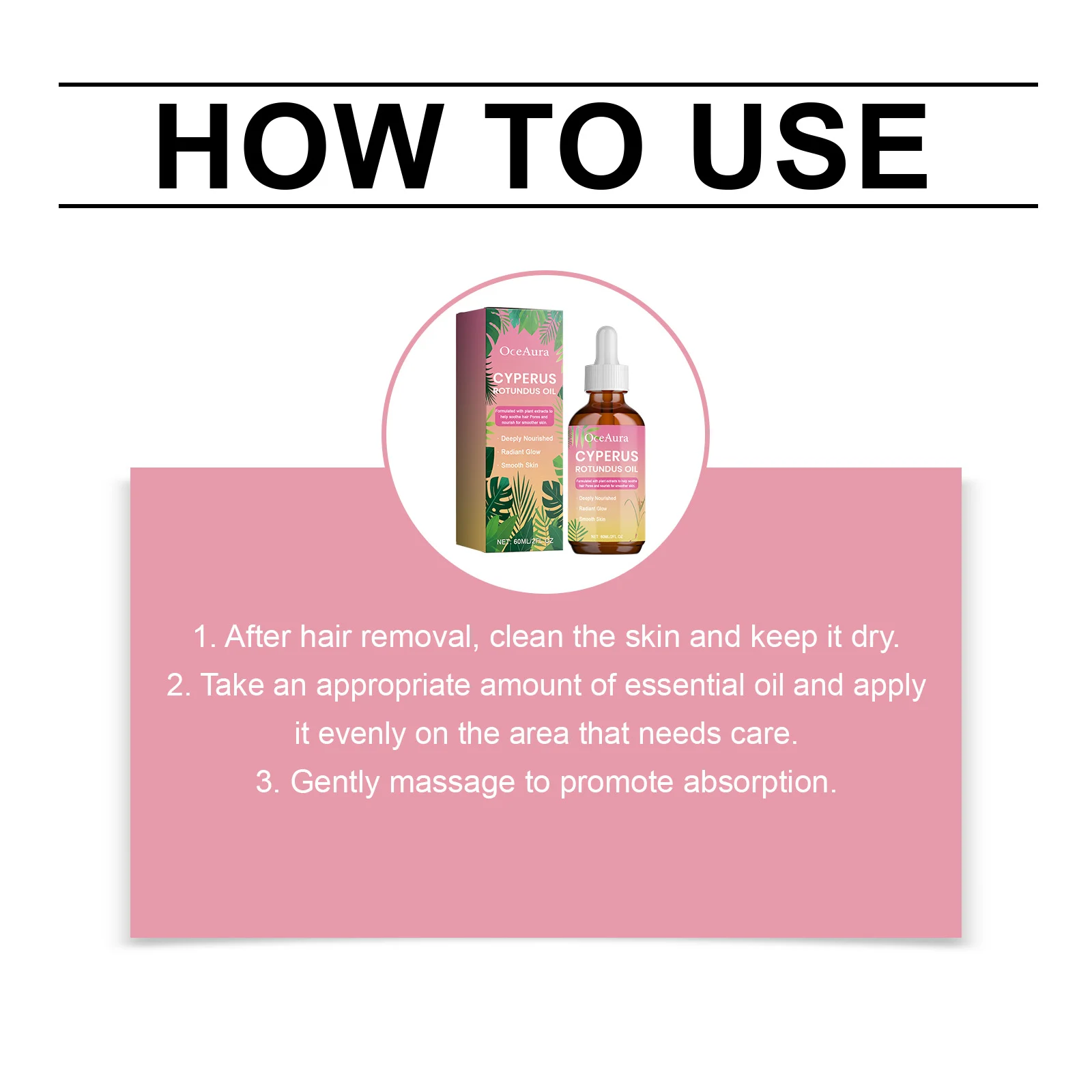 Hair Removal Essence with Cyperus Rotundus Oil 60ml for Smooth Skin and Soothing Pores 4 cyperus rotundus oil hair removal essence 60ml der 64yqarf9 desc 4