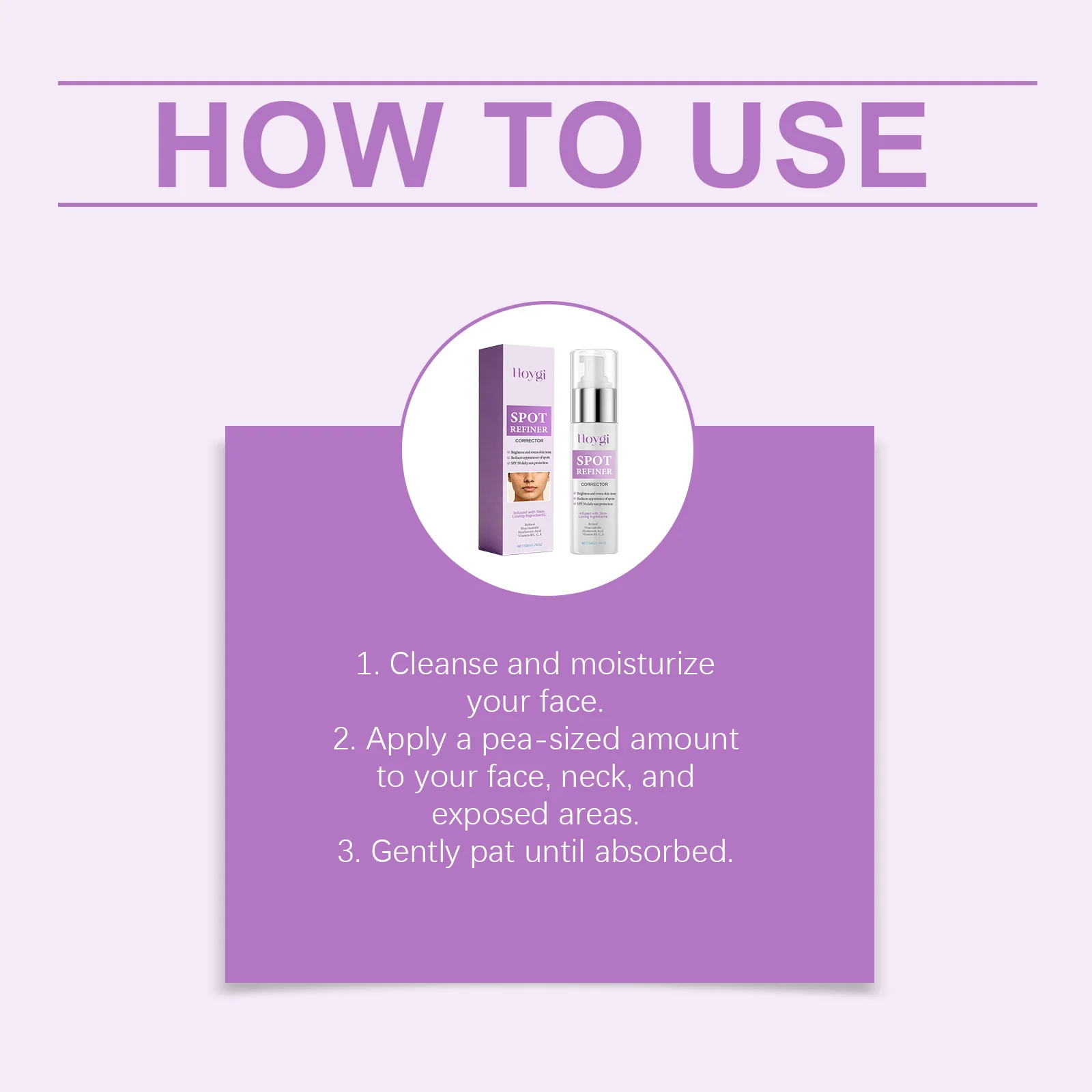 Hoygi SPOT REFINER CORRECTOR SPF 50 Daily Sun Protection Face Cream with Niacinamide & Hyaluronic Acid 4 daily face sunscreen spot corrector der 4cpnnymx desc 4
