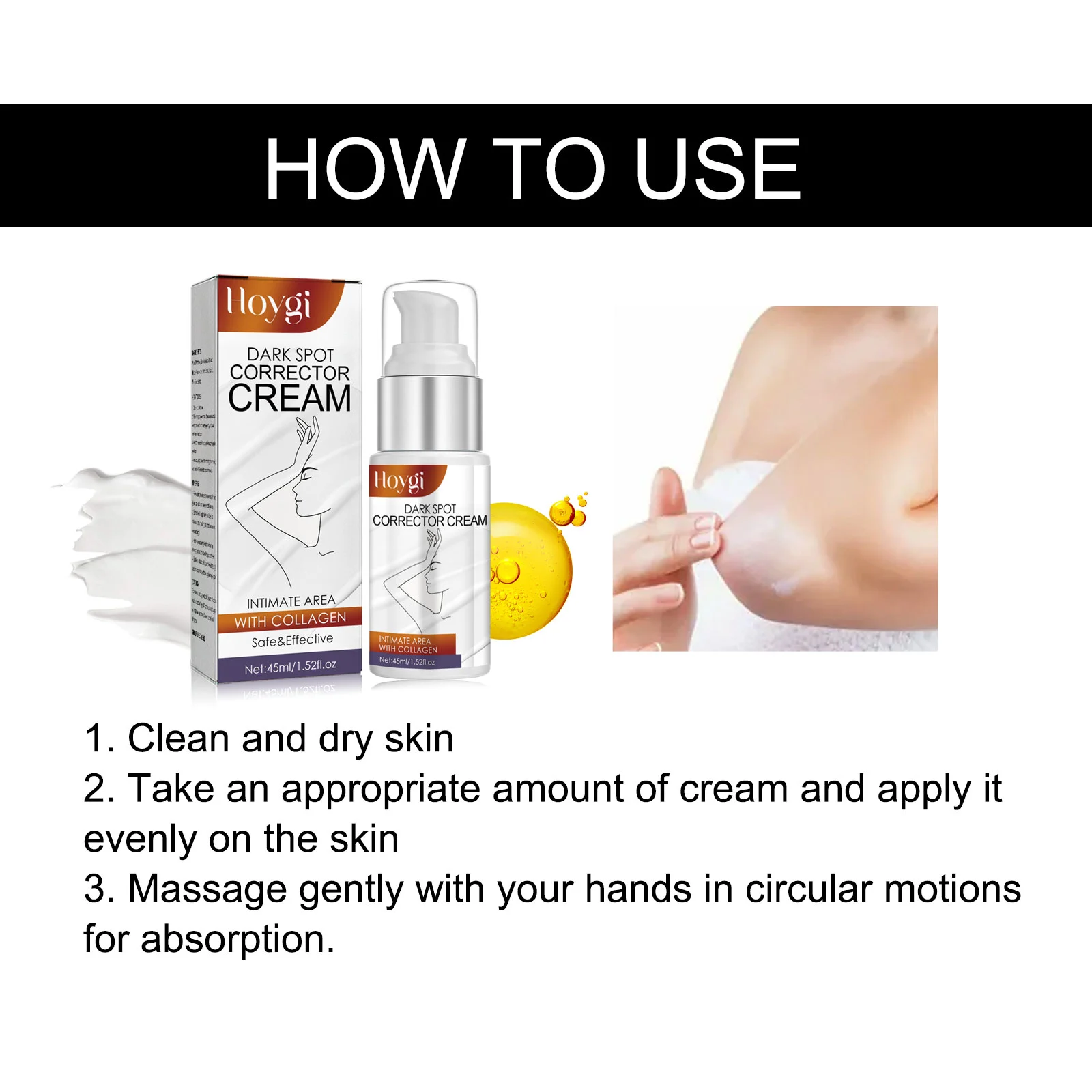 Hoygi Dark Spot Corrector Cream for Body Whitening and Moisturizing 4 dark spot corrector body cream cih 4vadgece desc 4