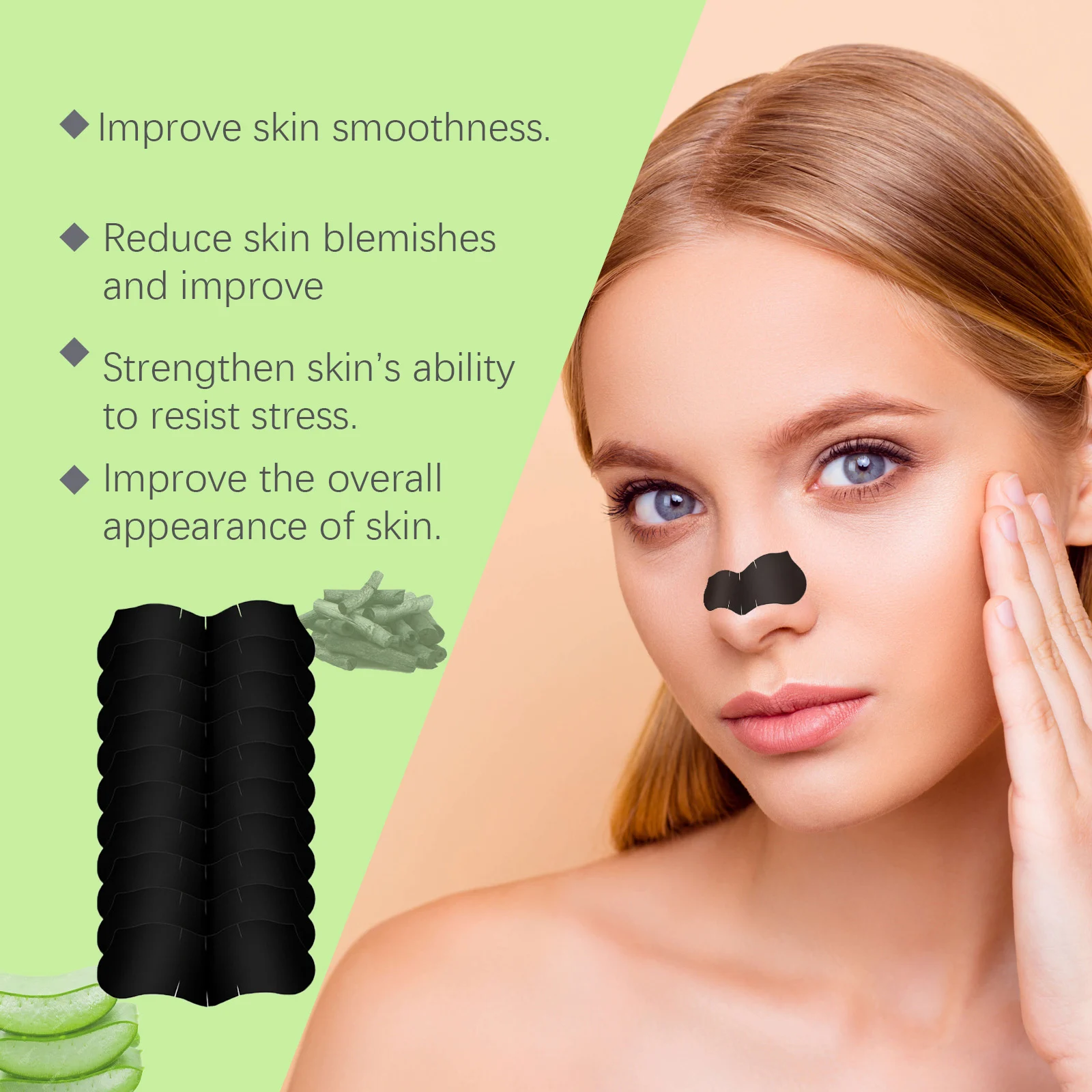 Hoygi Deep Cleansing Nose Strips For Blackheads With Bamboo Charcoal 6 deep cleansing nose strips cih c44pmbk6 desc 6