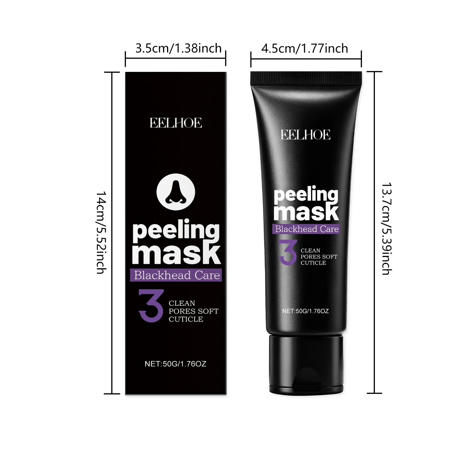 Deep Cleansing Peel-Off Mask with Hydrolyzed Collagen & Bamboo Charcoal for Clear Pores - 50g 1 deep cleansing peel off mask hydrolyzed collagen bamboo charcoal 50g der h83ahgp3 desc 1