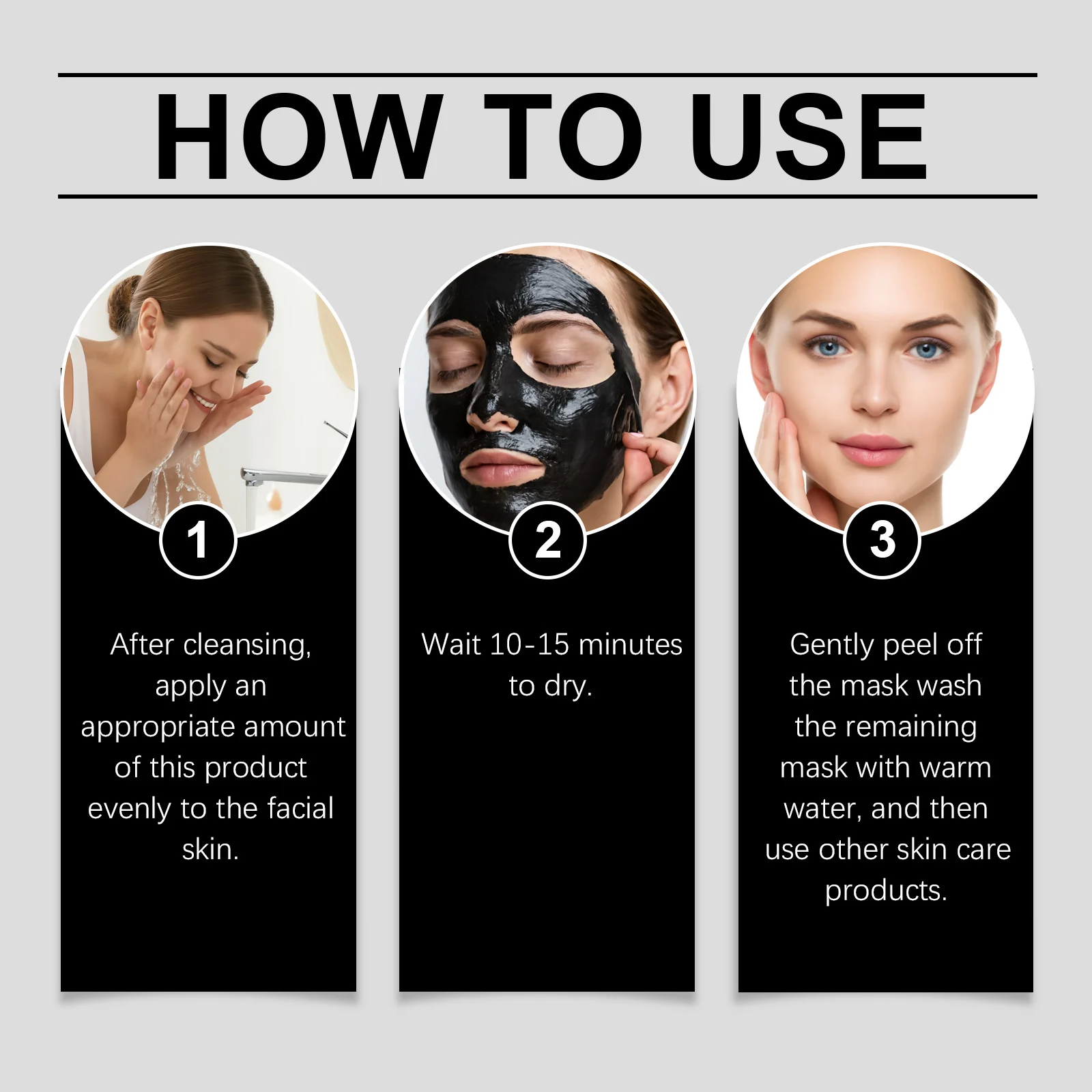 Deep Cleansing Peel-Off Mask with Hydrolyzed Collagen & Bamboo Charcoal for Clear Pores - 50g 4 deep cleansing peel off mask hydrolyzed collagen bamboo charcoal 50g der h83ahgp3 desc 4