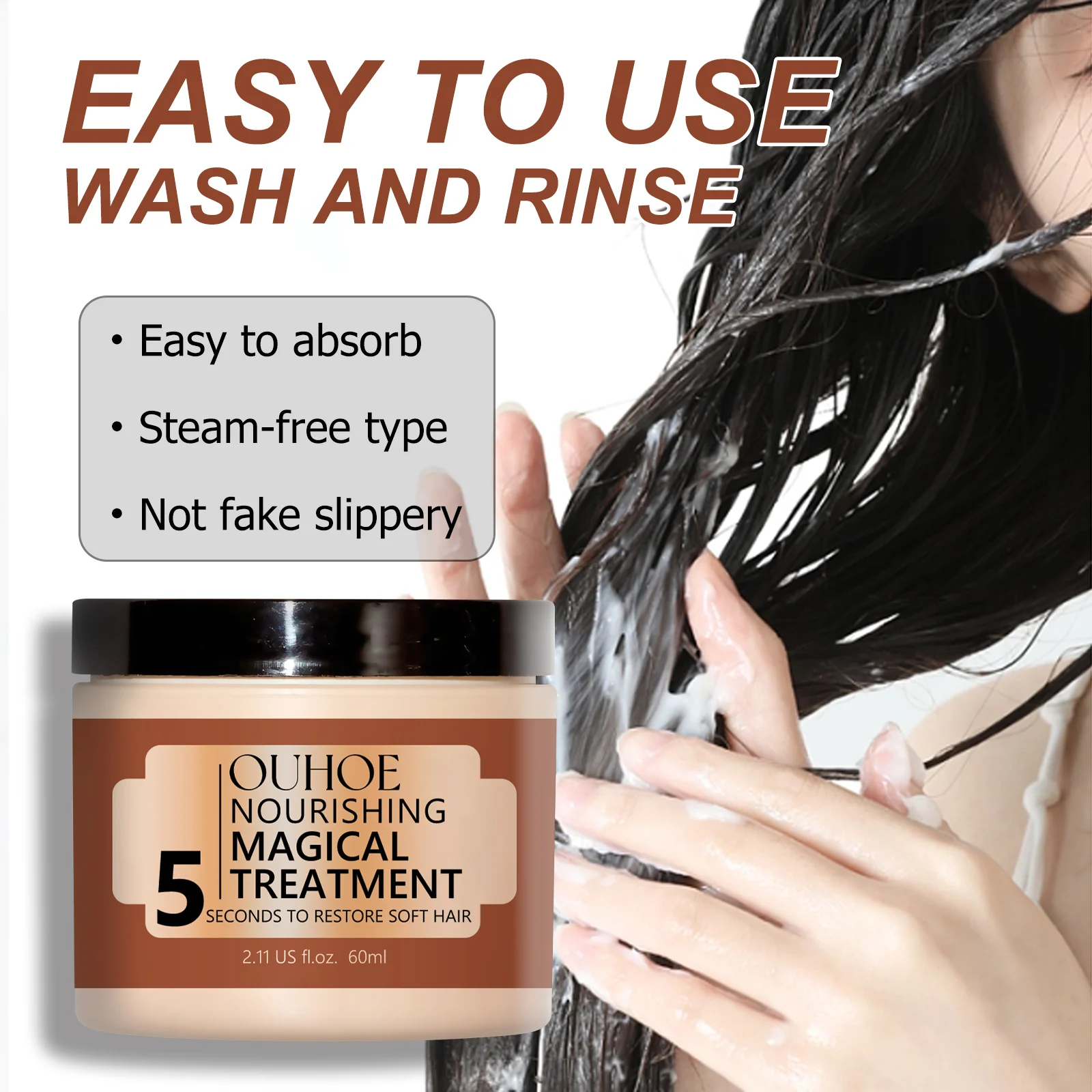 Deep Conditioner Hair Mask 60ml for Damaged Hair Repair, Heat Styling Recovery and Split Ends 6 deep conditioner hair mask 60ml cih e899ry2a desc 6