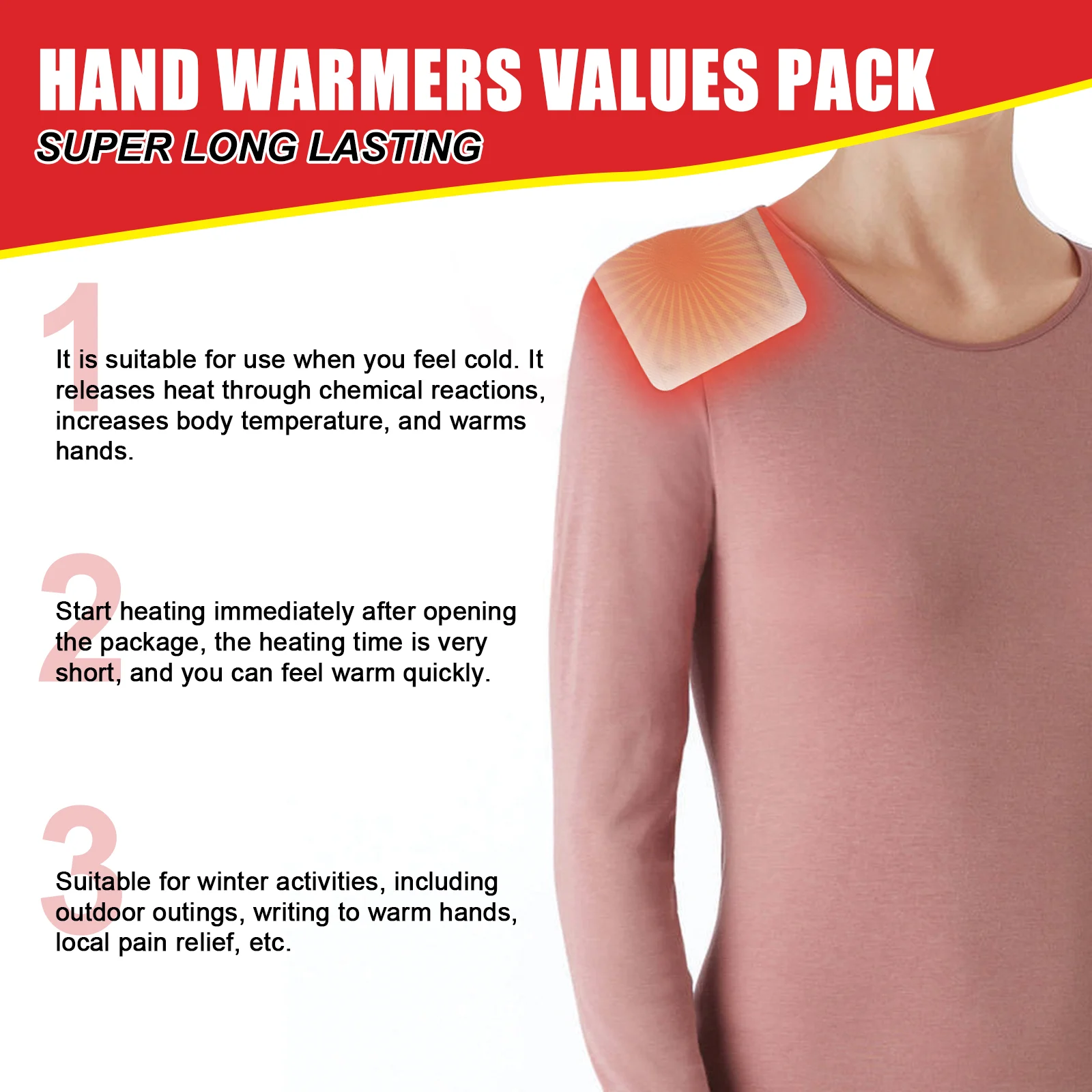 OUHOE Disposable Air-Activated Hand Warmers, 40 Pack - Up to 10 Hours Heat 5 disposable hand warmers pack cih yfrqdffe desc 5