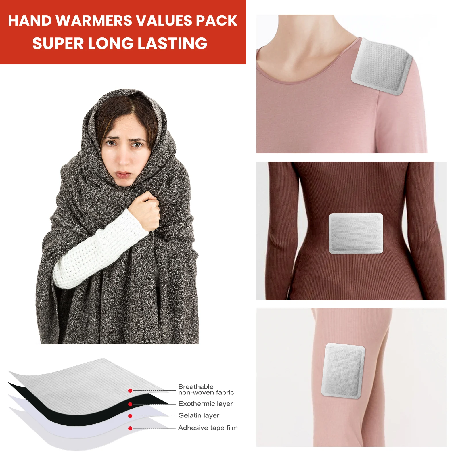 OUHOE Disposable Air-Activated Hand Warmers, 40 Pack - Up to 10 Hours Heat 8 disposable hand warmers pack cih yfrqdffe desc 8