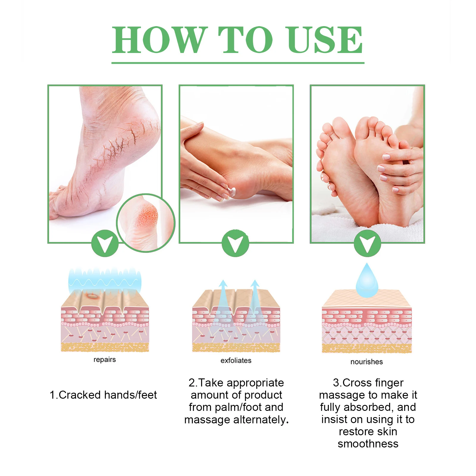 Dry Crack Protection Hand Foot Cream 30g Avocado Moisturizing Repair Balm for Chapped Skin 3 dry crack protection hand foot cream 30g avocado cih 3v5w7frv desc 3