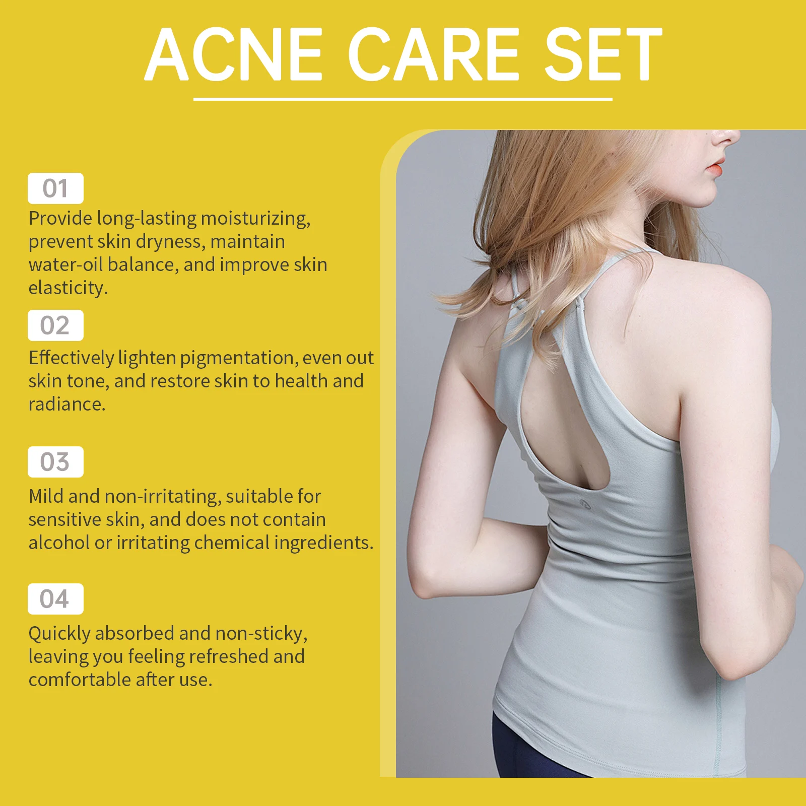 Acne Care Set for Face & Body with Salicylic Acid & Niacinamide - Complete Blemish Solution Kit 5 eelhoe acne care set complete blemish solution kit cih 4ve2q26k desc 5