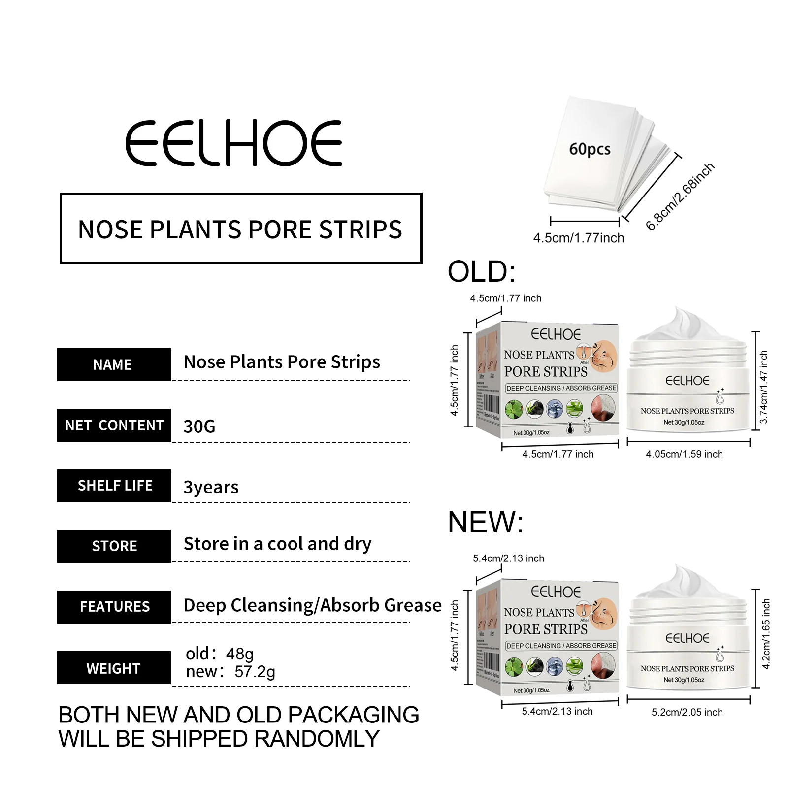 Blackhead Removal Nose Mask Deep Cleansing Pore Strip 30g 1 eelhoe blackhead removal nose mask pore strip 30g cih wauzkkry desc 1
