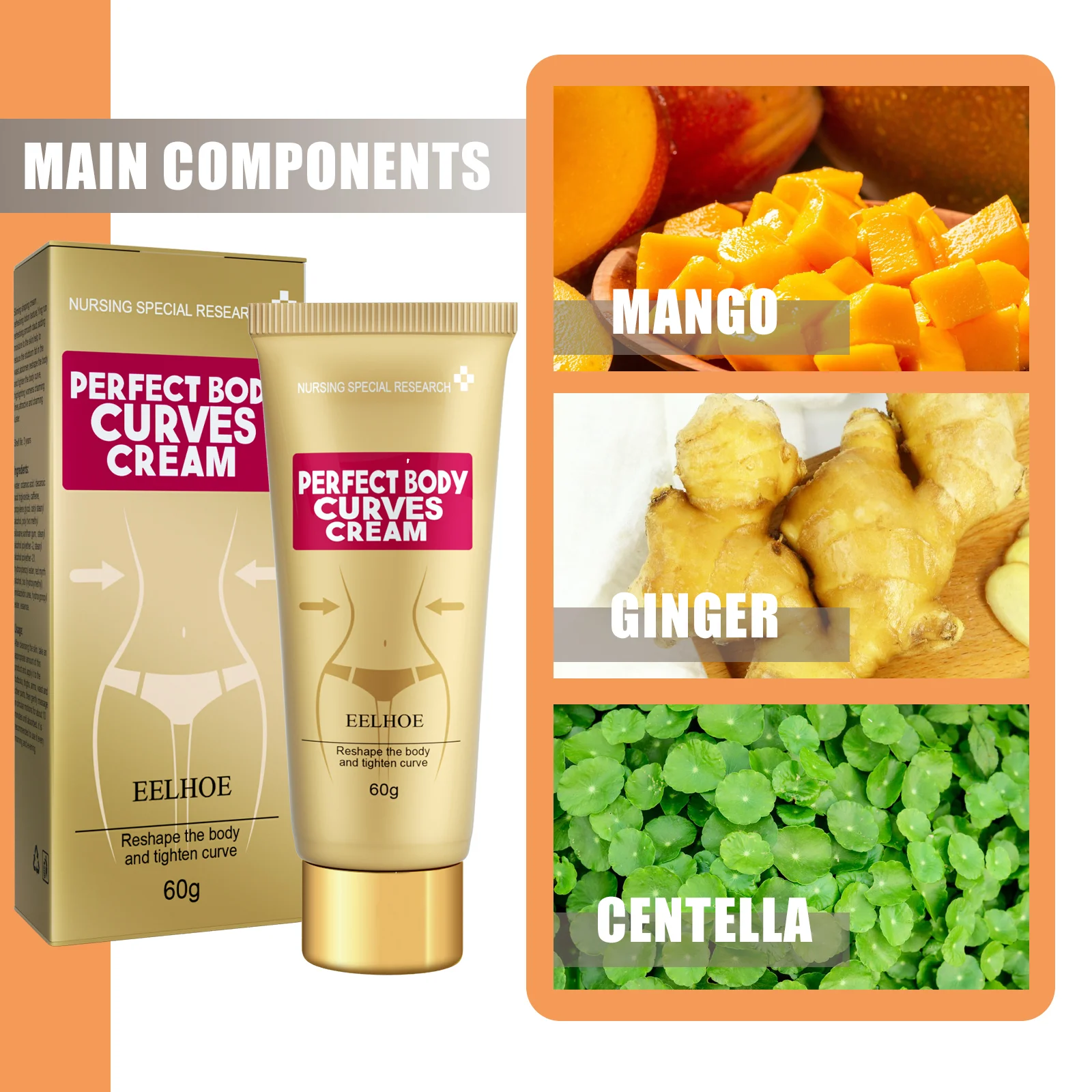 Body Slimming Cream 60g for Toning, Tightening & Firming Skin 2 eelhoe body slimming toning cream 60g cih u6dphwyc desc 2
