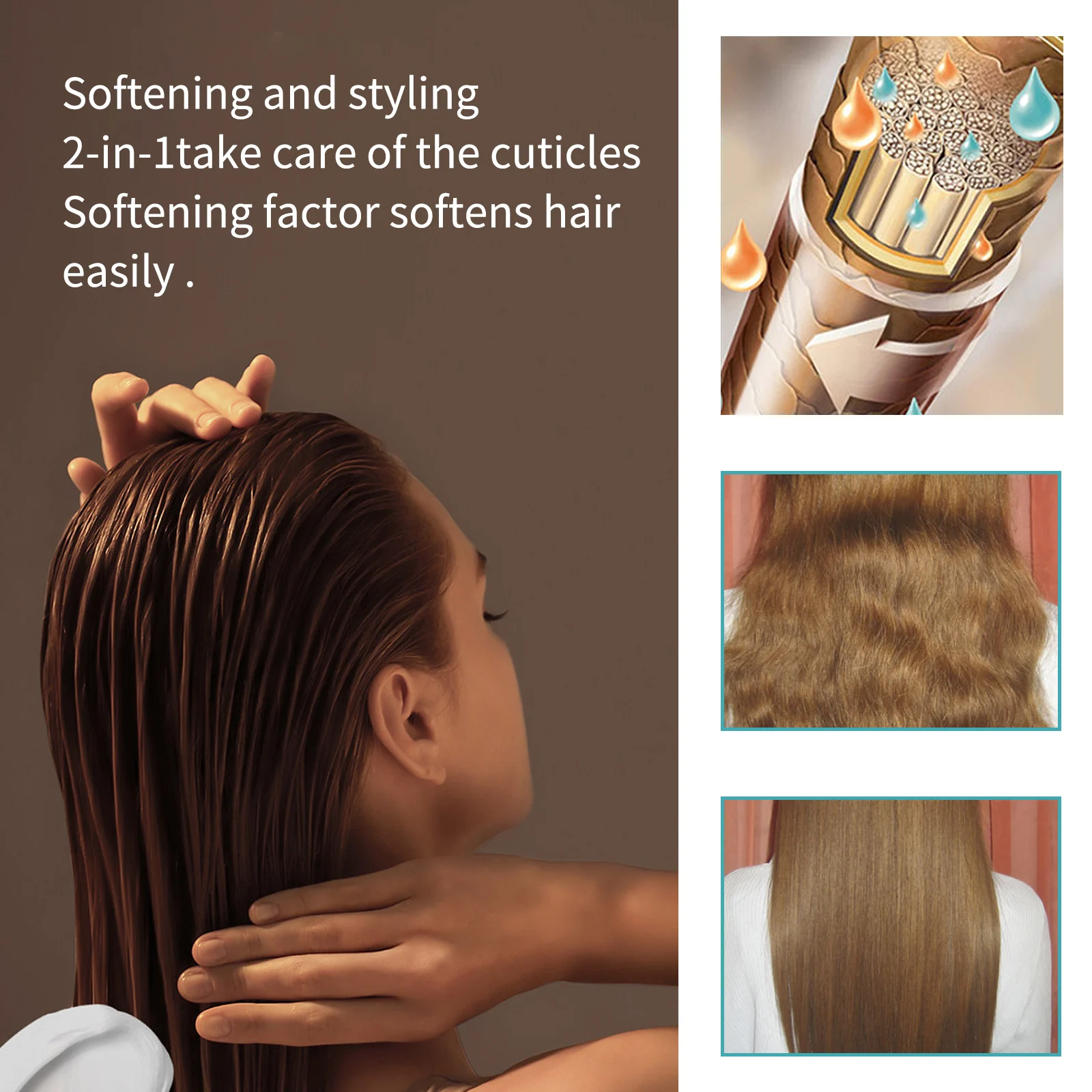 Collagen Hair Straightening Cream 100g - Repair Damaged Hair, Smooth Frizz & Split Ends Without Heat 5 eelhoe collagen hair straightening cream 100g cih 9q6dwjt7 desc 5