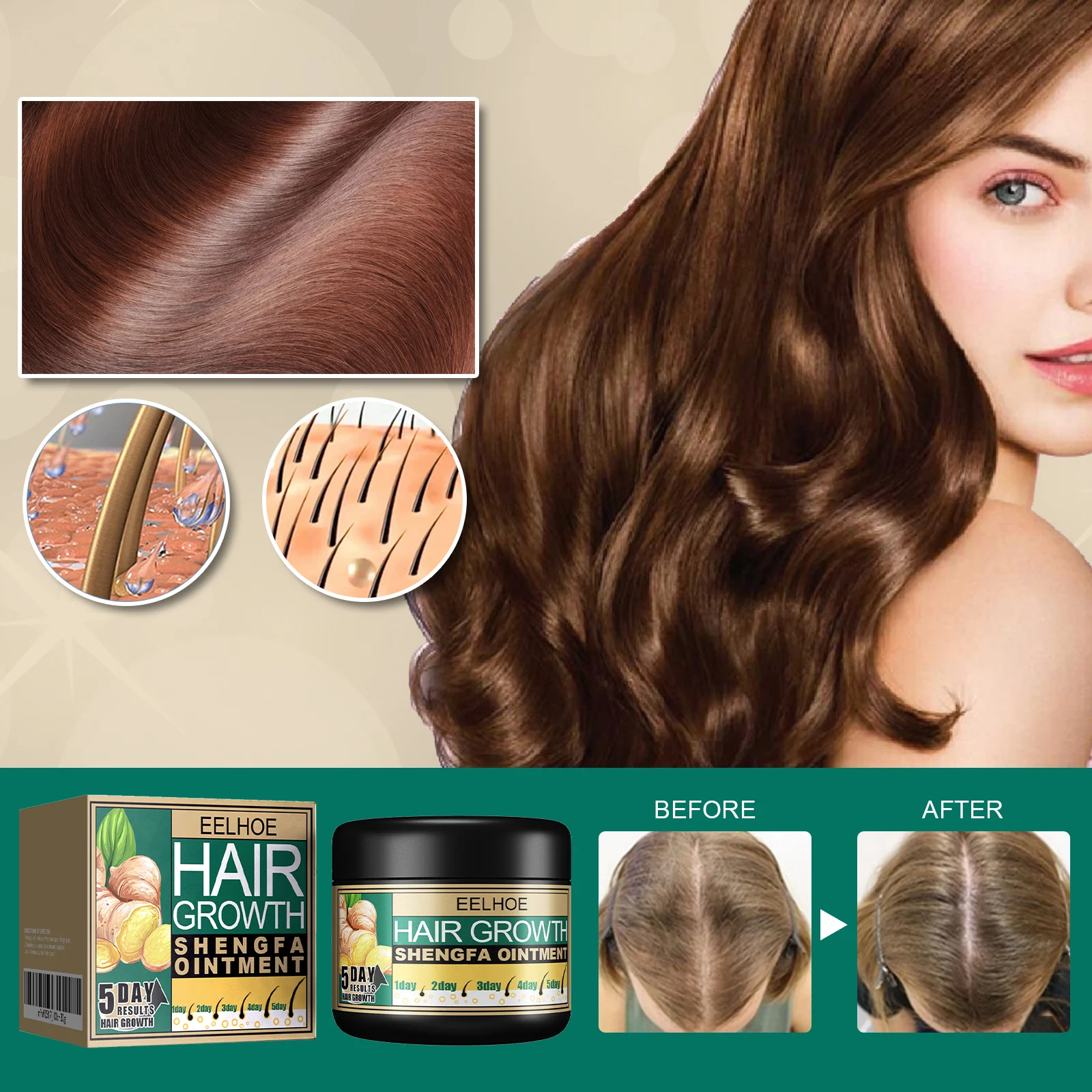 Ginger Hair Cream - Prevent Hair Loss & Nourish Scalp - 100g Hair Growth Treatment 5 eelhoe ginger hair cream 100g hair growth treatment cih 3yddqcd8 desc 5