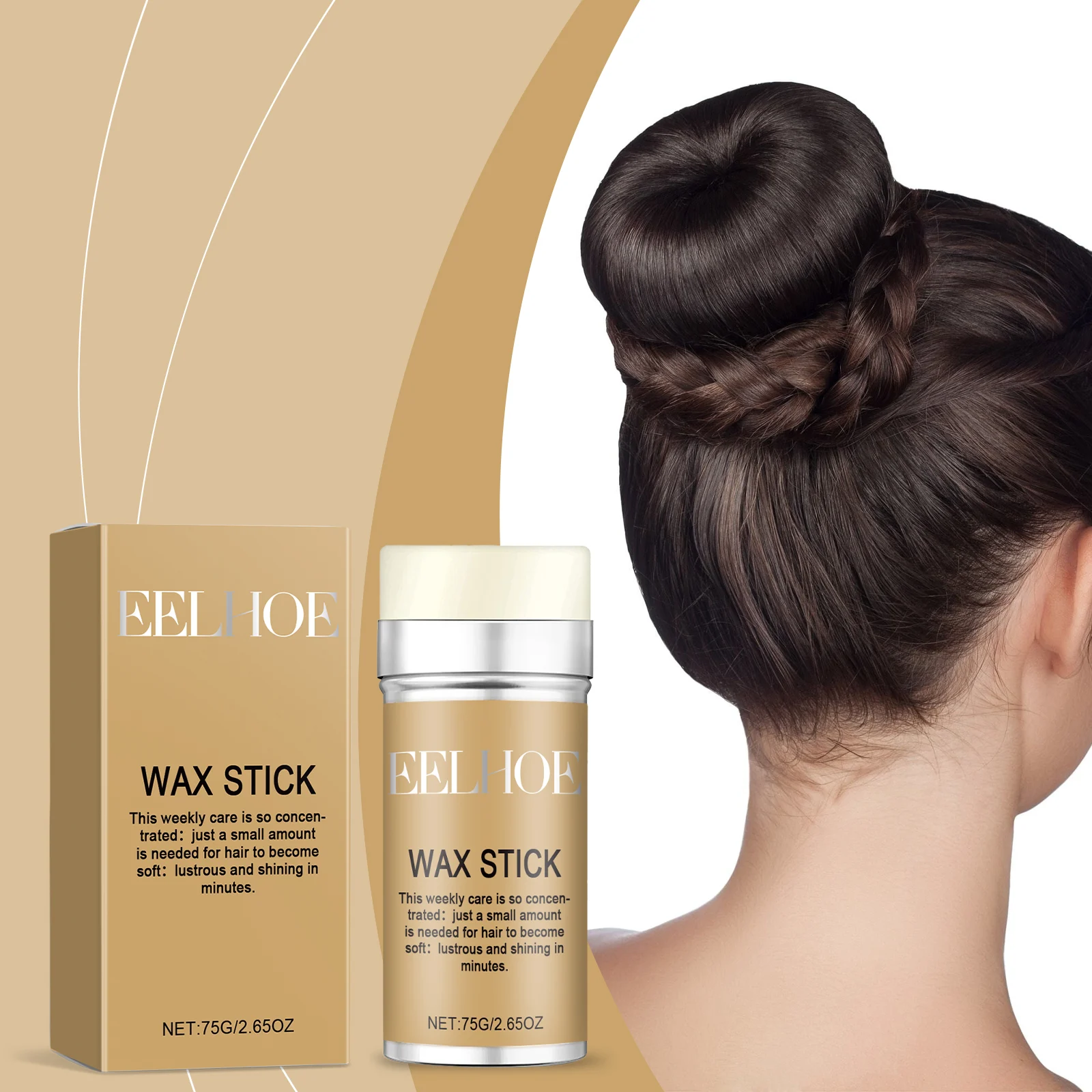 Hair Wax Stick for Men & Women - Quick Styling, Natural Hold, Anti-Frizz, Portable Solid Hair Wax 75g 2 eelhoe hair wax stick solid styling anti frizz 75g cih msssj4by desc 2