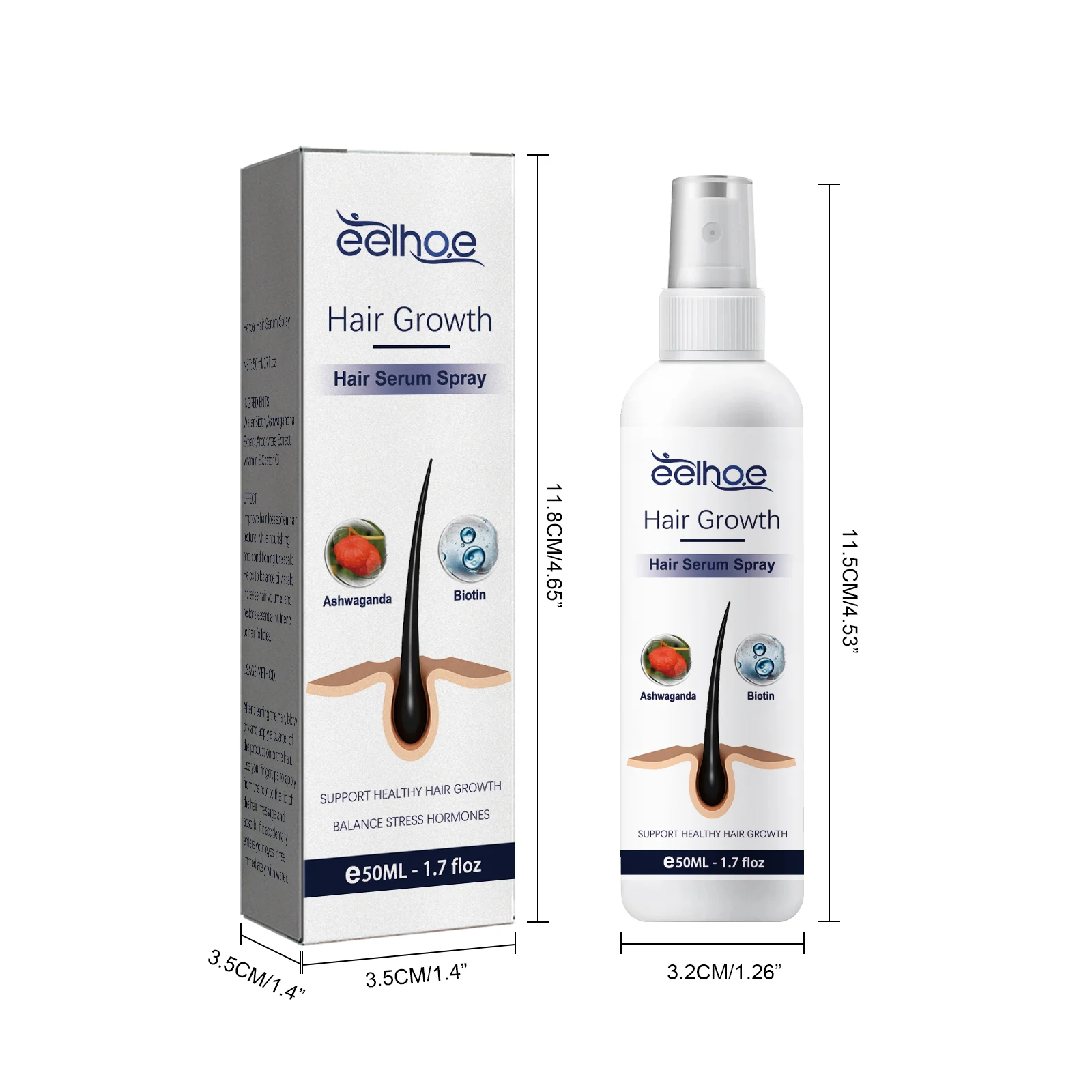 Herbal Hair Growth Oil 50ml for Thickening, Strengthening & Reducing Hair Loss 1 eelhoe herbal hair growth oil 50ml cih n386nv4b desc 1