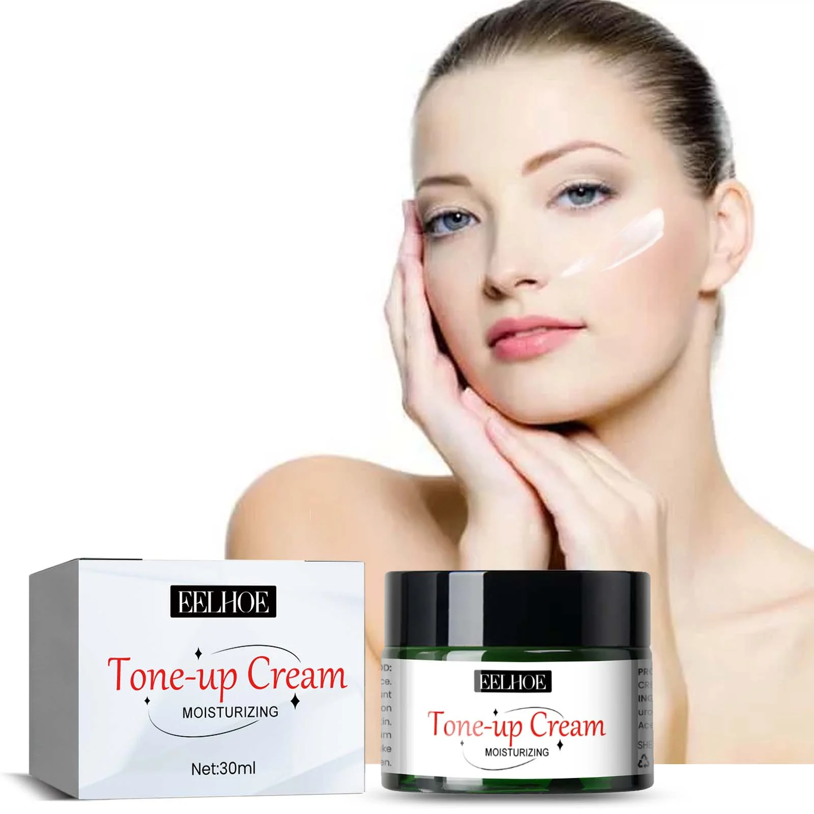Moisturizing Tone-Up Cream 30ml - Conceals Spots, Hydrates & Evens Skin Tone 2 eelhoe moisturizing tone up cream 30ml cih 75ch8jyz desc 2