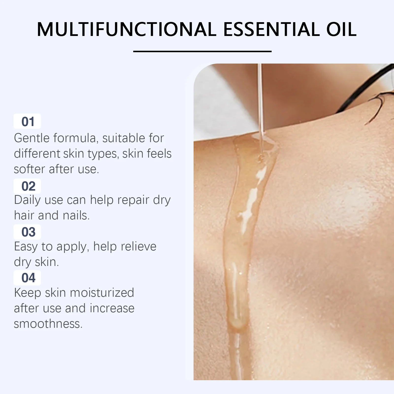 Multifunctional Essential Oil for Face, Body, Hair & Nails - 30ml Nourishing & Moisturizing Serum 5 eelhoe multifunctional essential oil 30ml cih jtxbqx5s desc 5