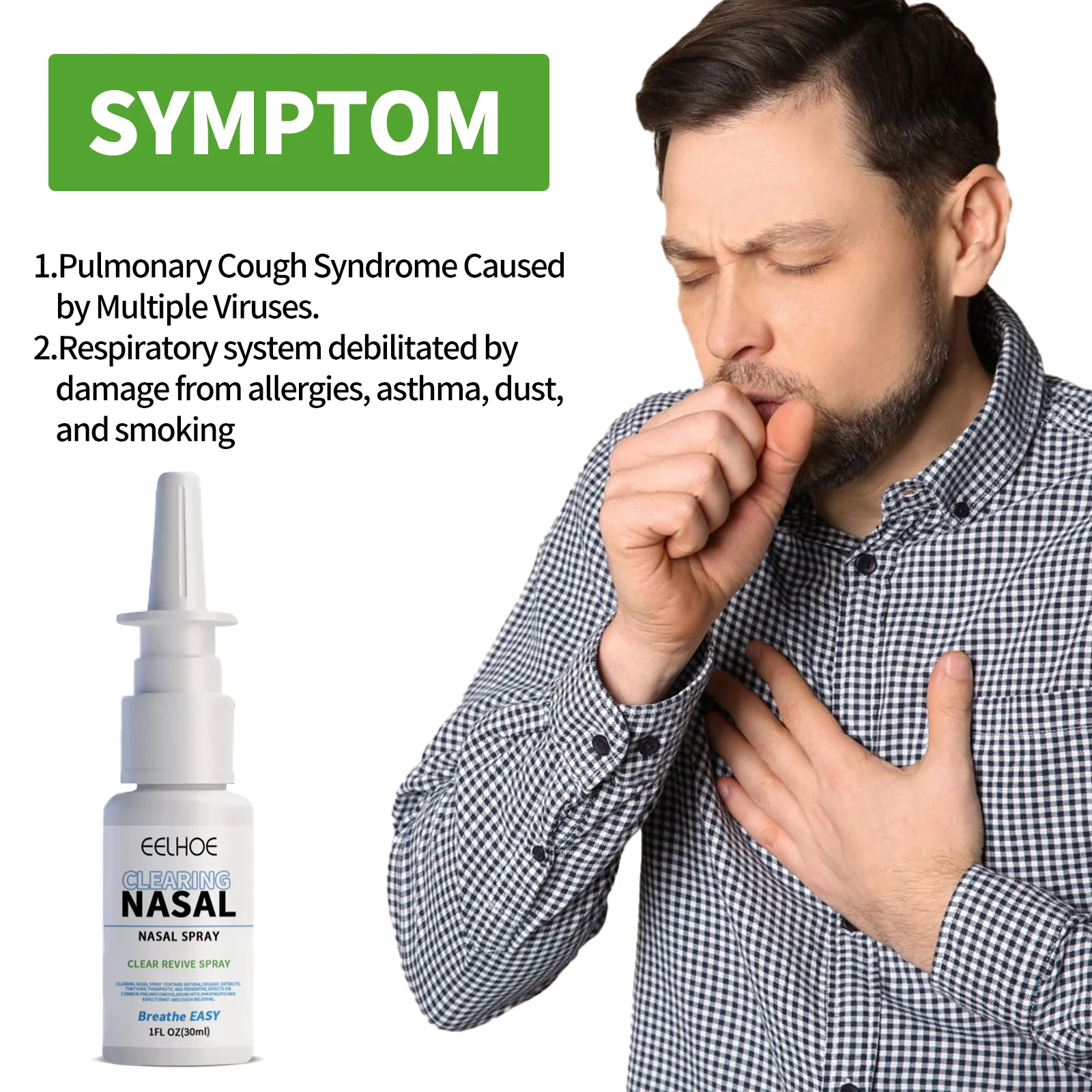 Nasal Spray for Congestion Relief Stop Snoring, Natural Respiratory Support with Witch Hazel & Quercetin, 30ml 6 eelhoe nasal spray congestion relief snoring natural 30ml cih vq7rmvft desc 6