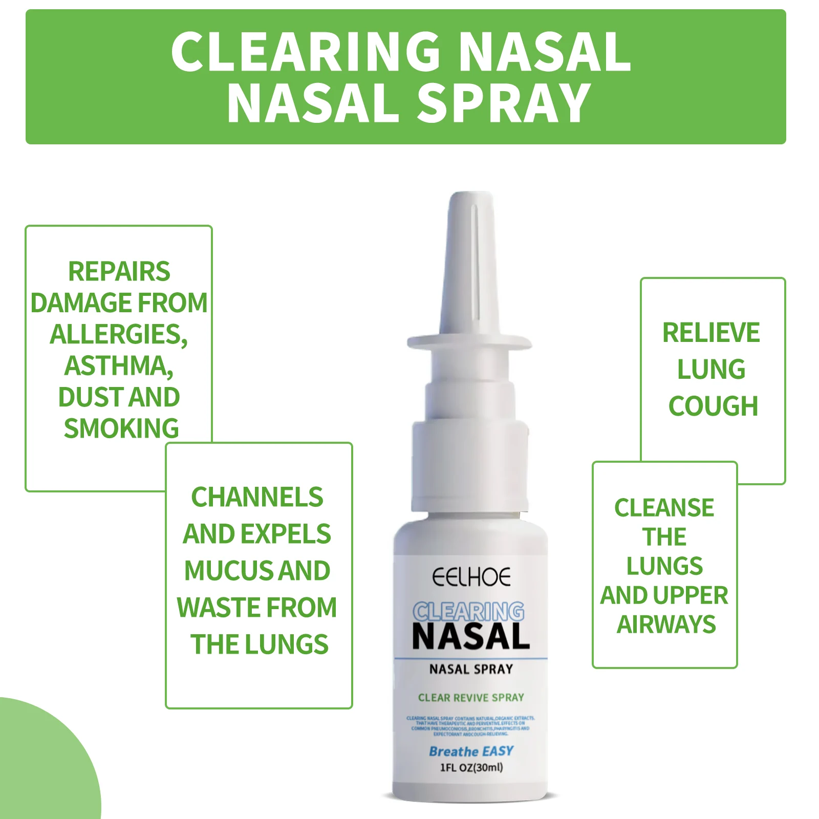 Nasal Spray for Congestion Relief Stop Snoring, Natural Respiratory Support with Witch Hazel & Quercetin, 30ml 7 eelhoe nasal spray congestion relief snoring natural 30ml cih vq7rmvft desc 7