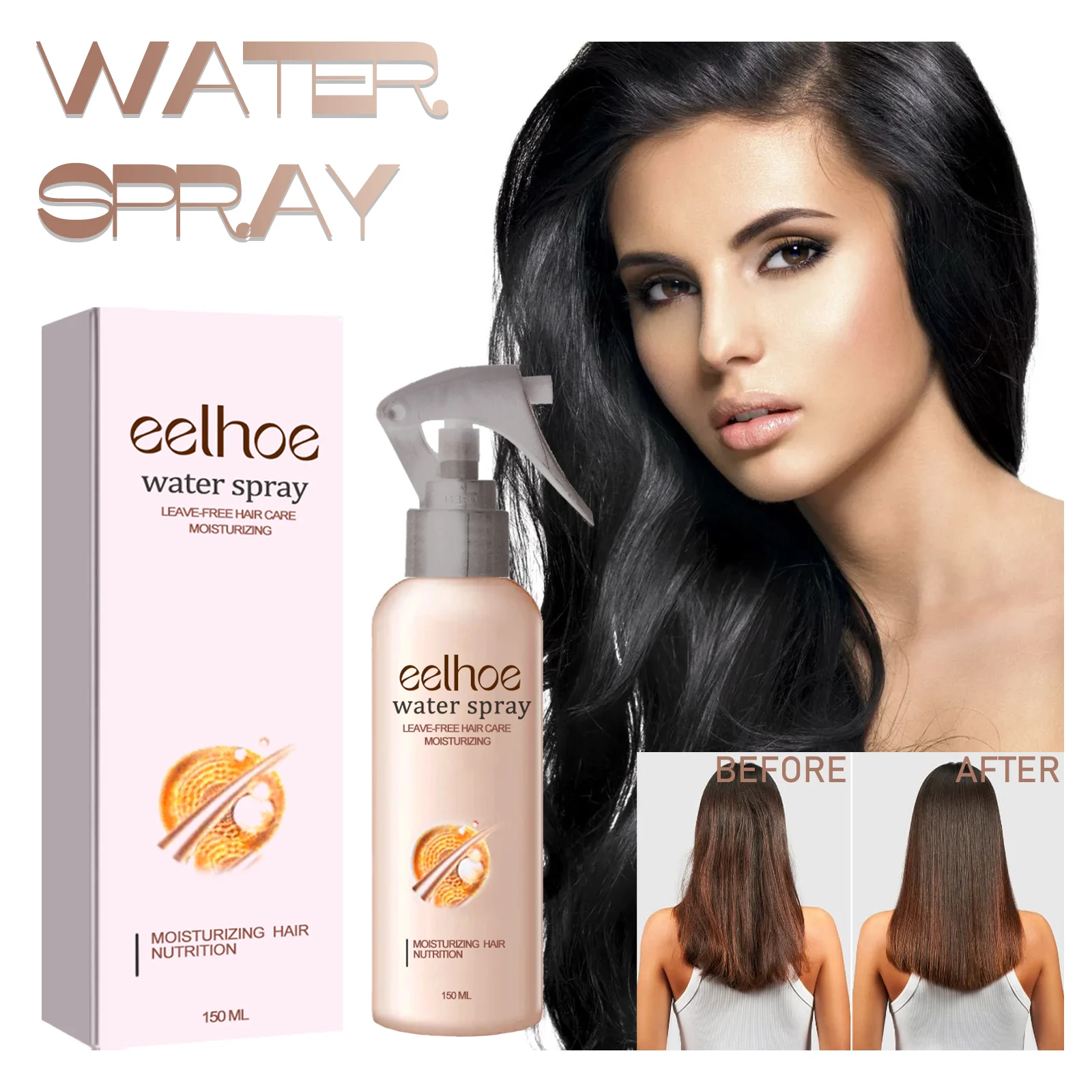 Smoothing Hair Spray Moisturizing Hair Treatment for Dry Frizz Control and Shine 150ml 2 eelhoe smoothing hair spray moisturizing 150ml cih qdzhnh6y desc 2