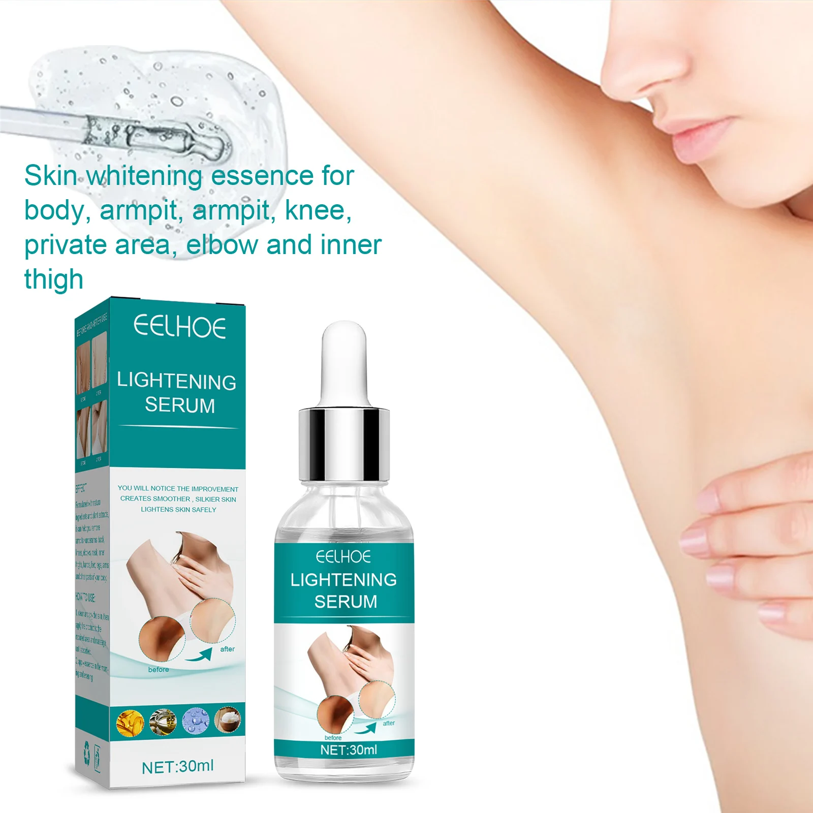 Underarm Brightening Serum 30ml with Tocopherol & Ascorbic Acid for Smooth, Even Skin Tone 5 eelhoe underarm brightening serum 30ml cih zfr7hpkq desc 5