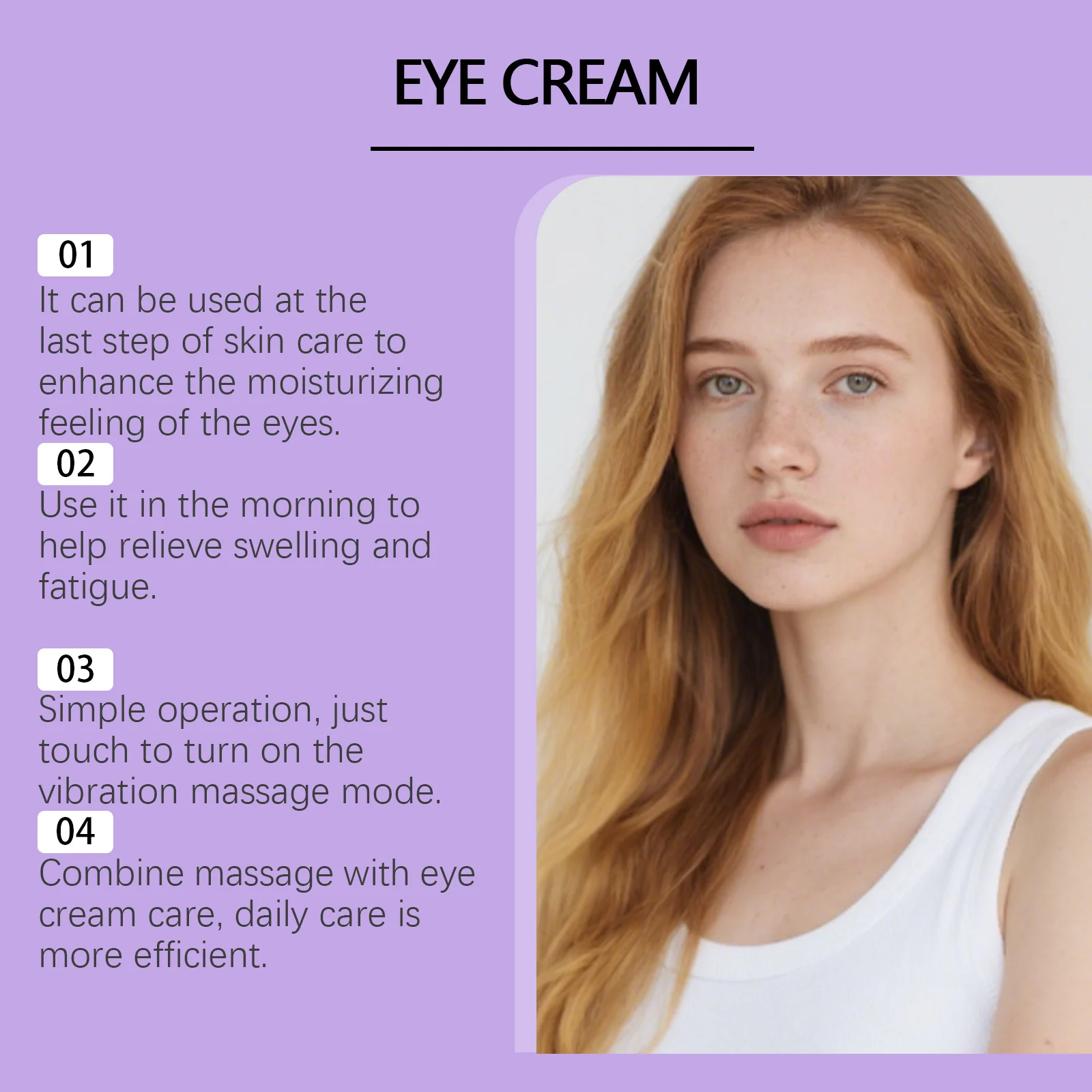 EELHOE Arginine Care Eye Cream with Electric Massage Head - Moisturizing, Tightening, Brightening 11 electric massage eye cream cih m42a7hg4 desc 11