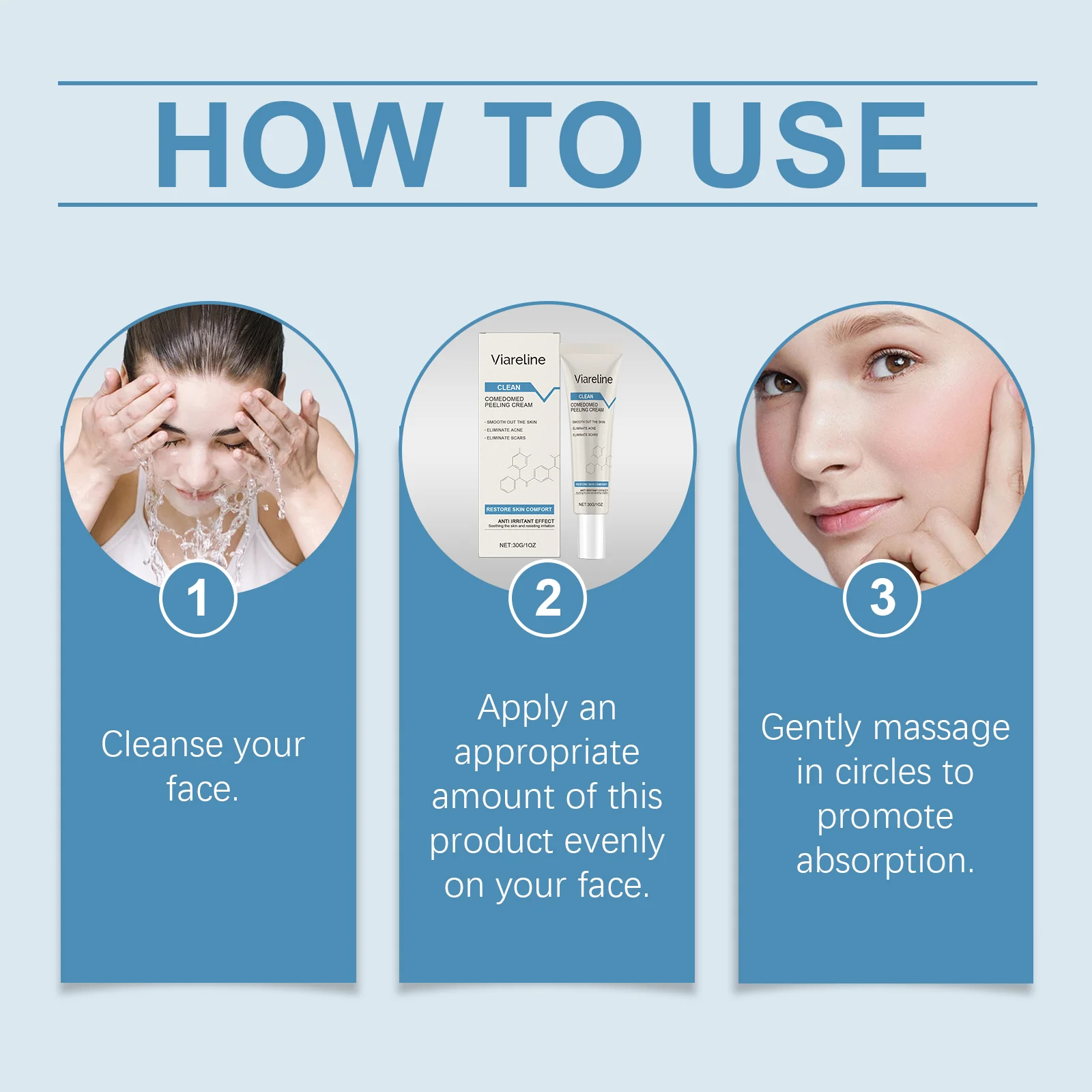 Exfoliating Acne Moisturizing Cream 30g Gentle Peeling Treatment for Smooth & Bright Skin 4 exfoliating acne moisturizing cream 30g cih pbaygxbh desc 4