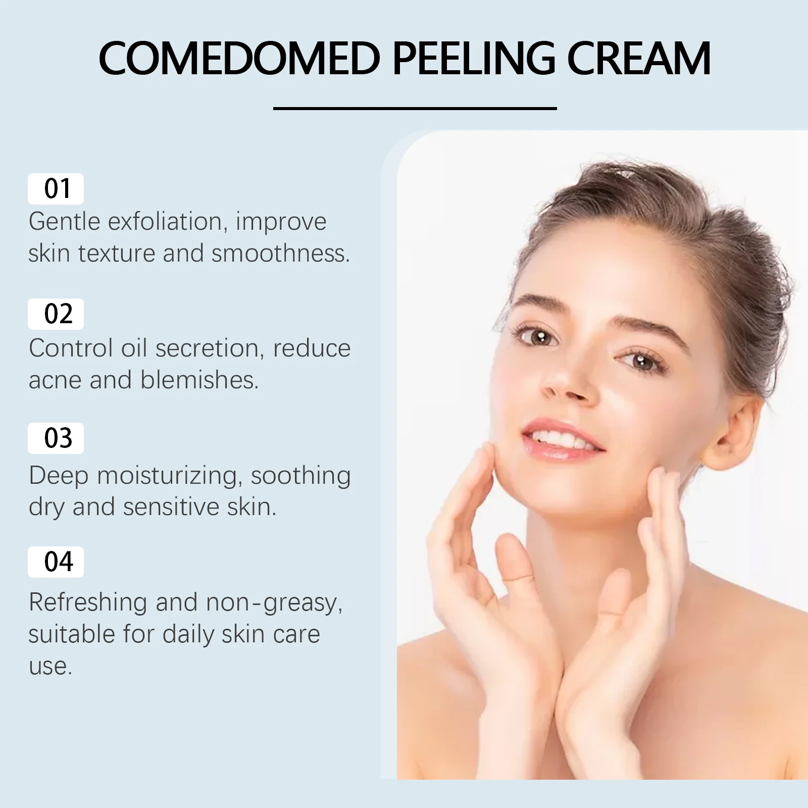 Exfoliating Acne Moisturizing Cream 30g Gentle Peeling Treatment for Smooth & Bright Skin 8 exfoliating acne moisturizing cream 30g cih pbaygxbh desc 8