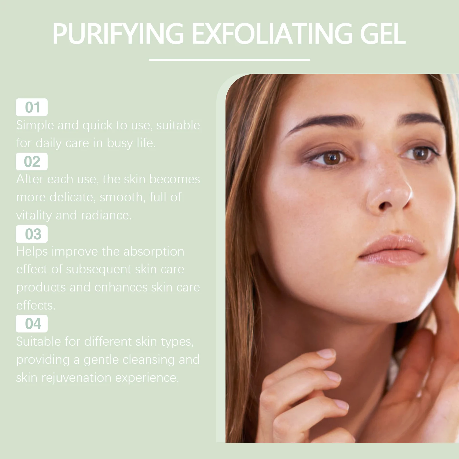 Exfoliating Gel Purifying Face & Body Scrub with Grape Seed Extract & Hyaluronic Acid 30g 8 exfoliating gel purifying face body scrub grape seed hyaluronic acid 30g cih uydnemvx desc 8