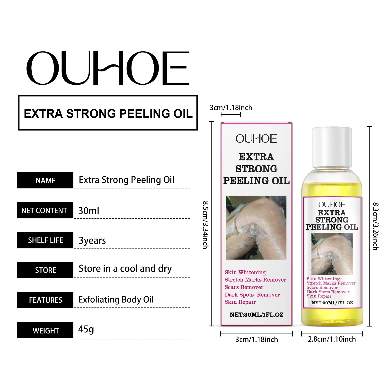 Exfoliating Body Oil Extra Strong Peeling Oil for Skin Brightening and Deep Moisturizing 30ml 1 extra strong peeling oil exfoliating body oil 30ml cih qd89nzr4 desc 1