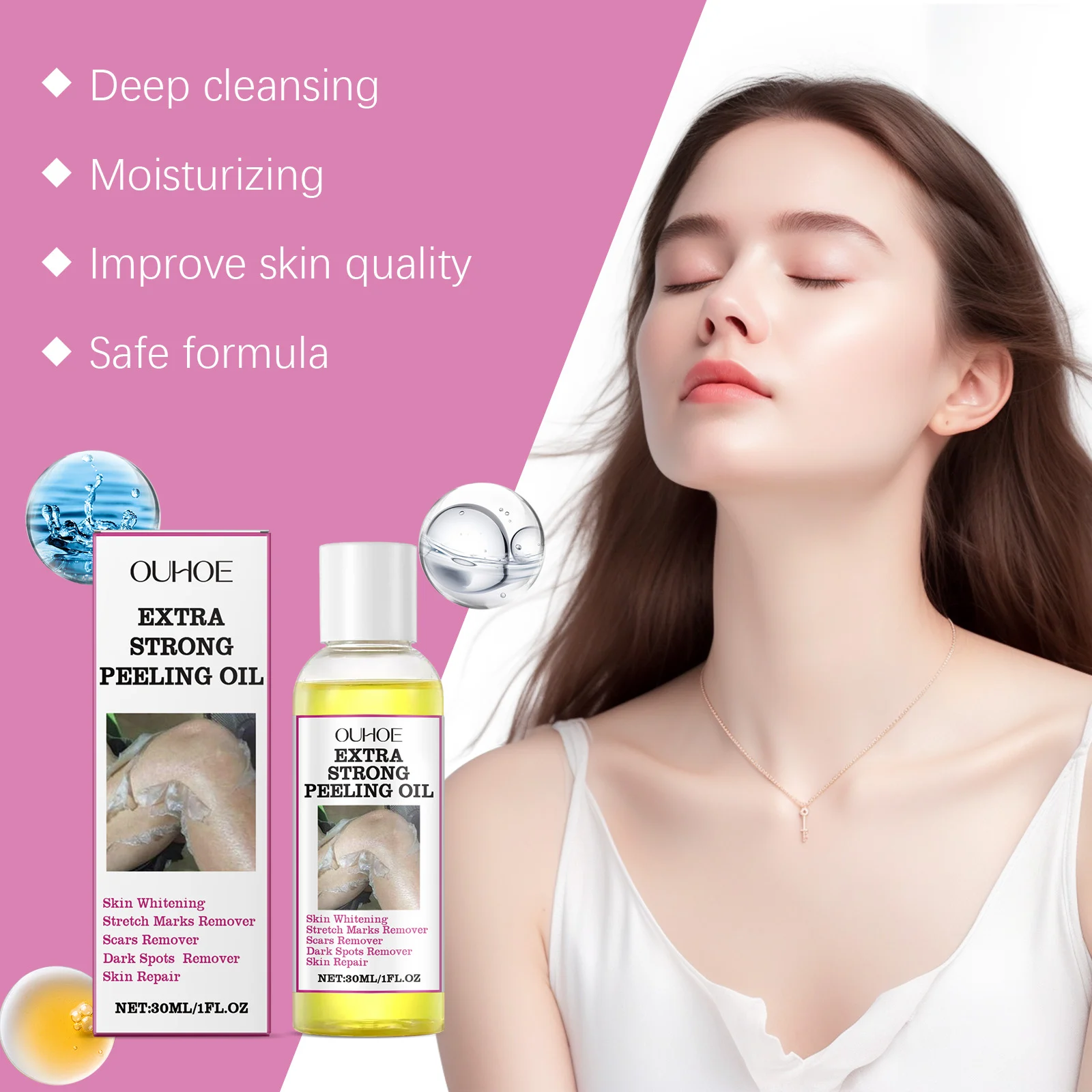 Exfoliating Body Oil Extra Strong Peeling Oil for Skin Brightening and Deep Moisturizing 30ml 7 extra strong peeling oil exfoliating body oil 30ml cih qd89nzr4 desc 7