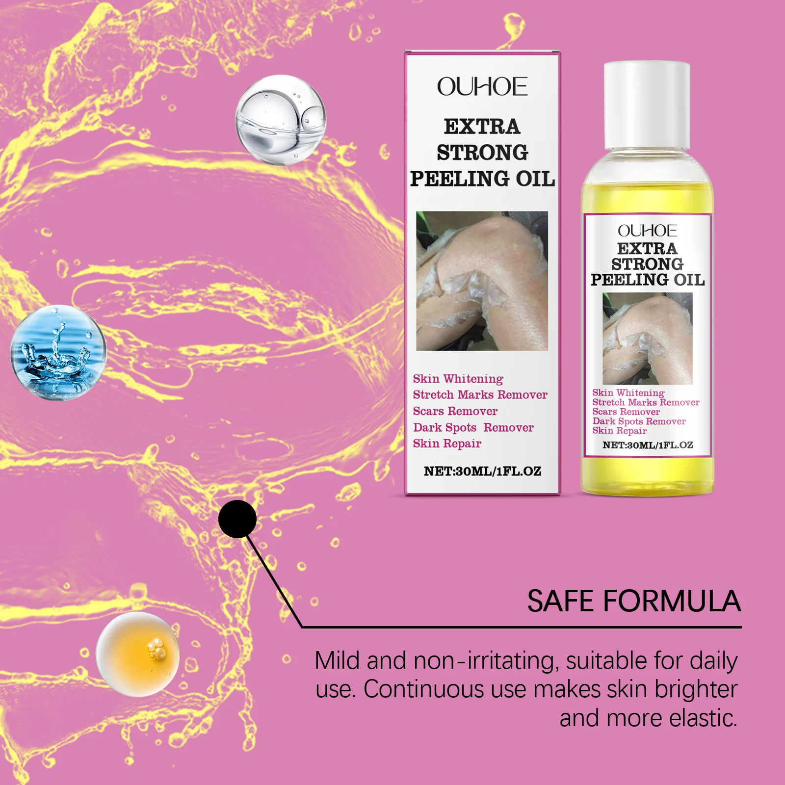 Exfoliating Body Oil Extra Strong Peeling Oil for Skin Brightening and Deep Moisturizing 30ml 8 extra strong peeling oil exfoliating body oil 30ml cih qd89nzr4 desc 8
