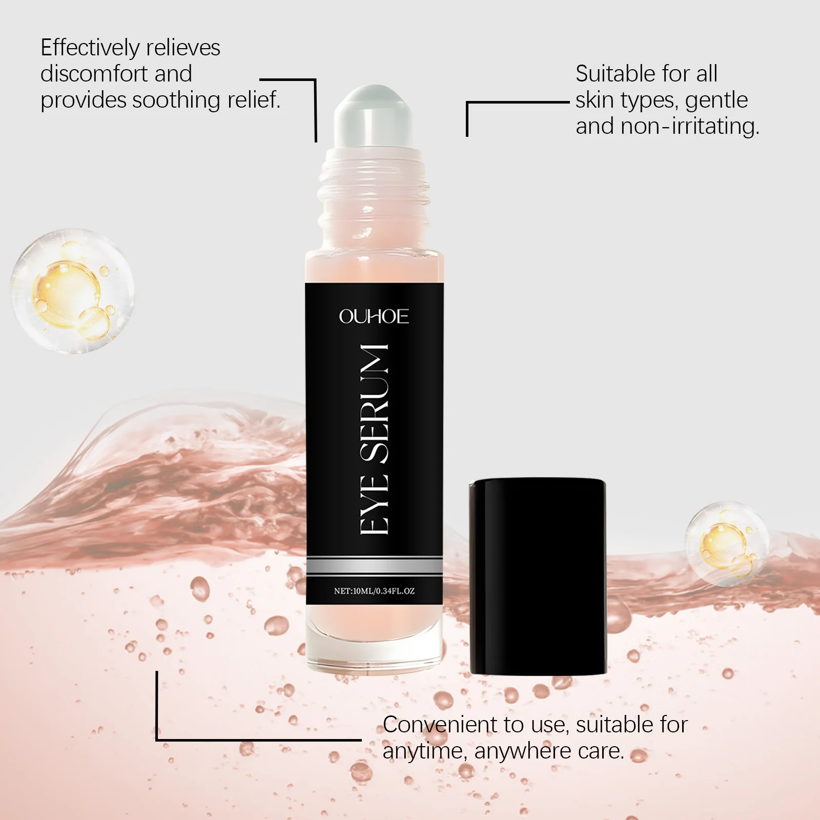 Eye Serum Rollerball Anti-Aging Moisturizing Eye Essence with Rose Extract 10ml 7 eye serum rollerball anti aging moisturizing essence 10ml der ybqz53fr desc 7