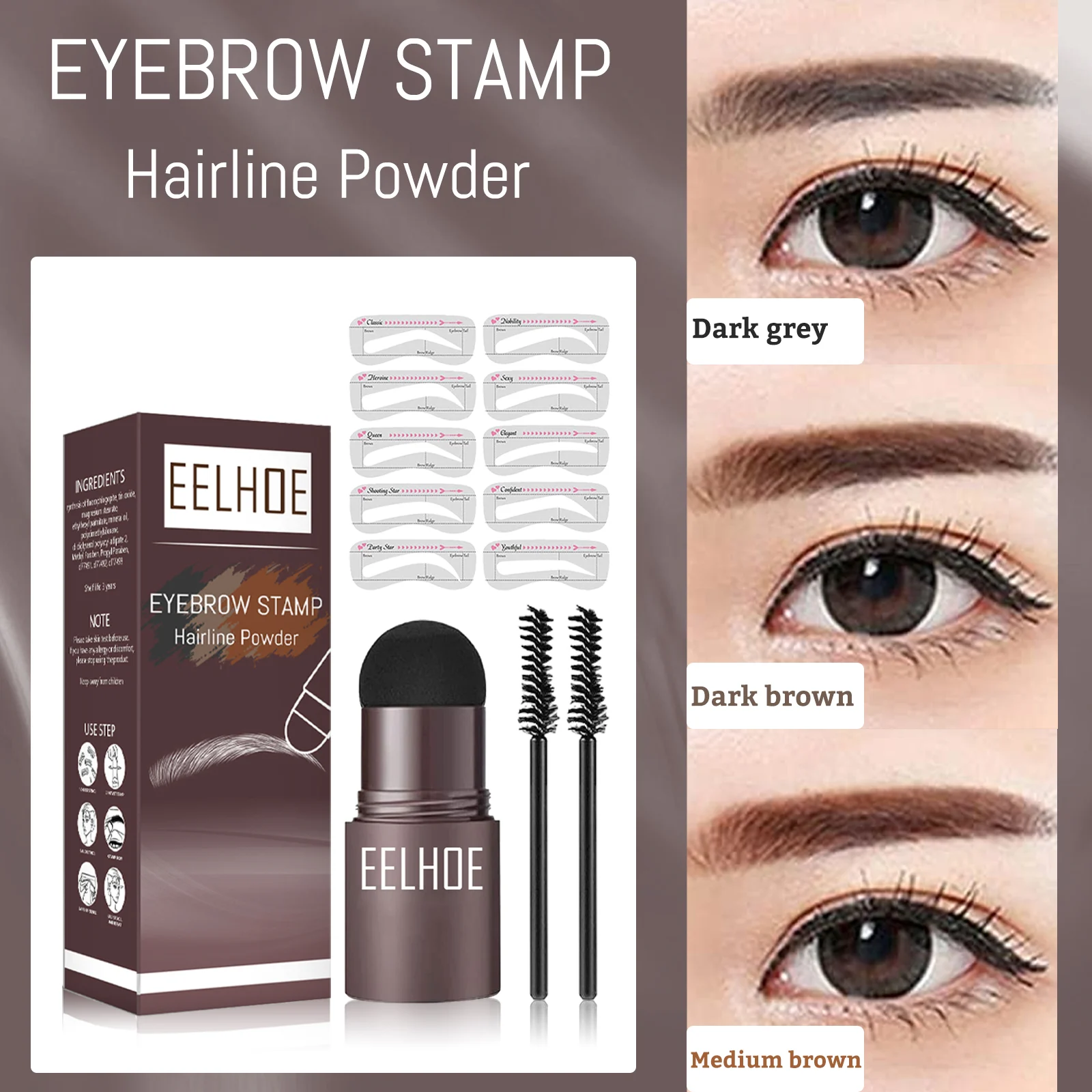 eyebrow stamp kit black box lazy person eyebrow filling cih zbf5677s desc 2