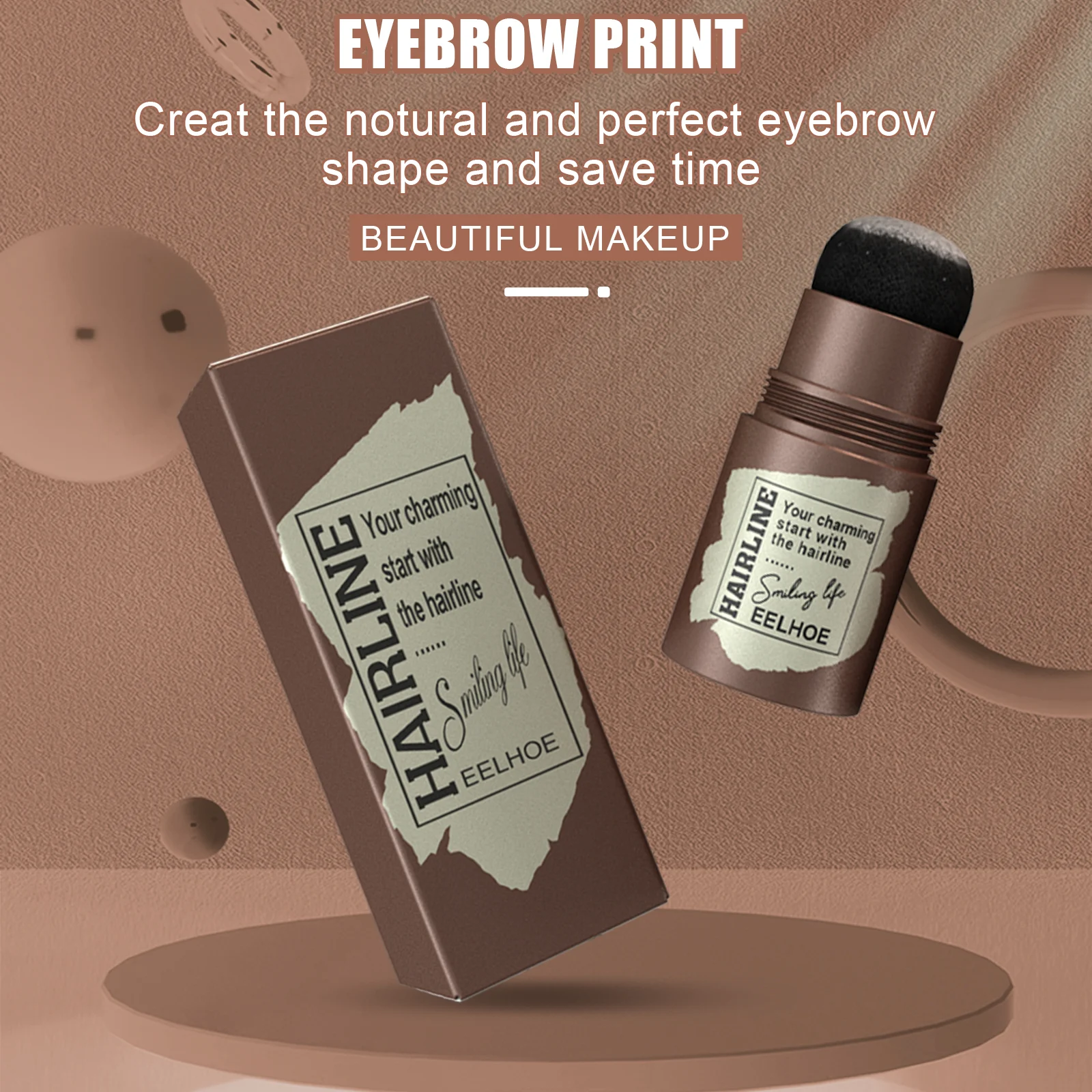 Eyebrow Stamp Kit (Dark Brown) Natural Lazy Eyebrow Makeup Tool for Quick Application 3 eyebrow stamp kit dark brown cih kv8szdrf desc 3