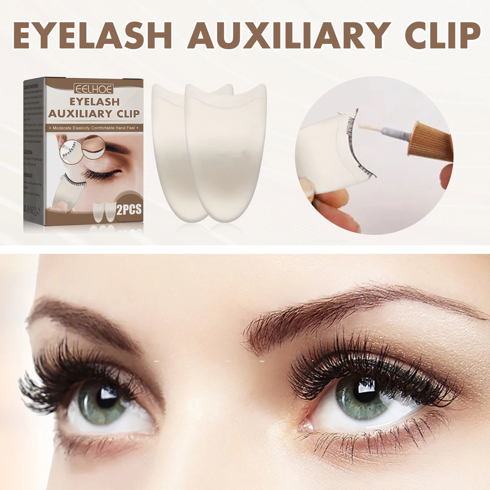 Eyelash Auxiliary Clip for Applying False Eyelashes, Beginner-Friendly Eyelash Helper Tool 5 eyelash auxiliary clip false eyelashes helper cih htn7v99s desc 5