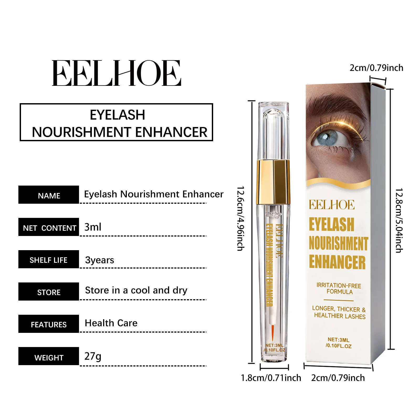 Eyelash Serum for Longer Thicker Healthier Lashes 3ml Growth Enhancer 1 eyelash serum growth enhancer 3ml der rb6yaqg4 desc 1
