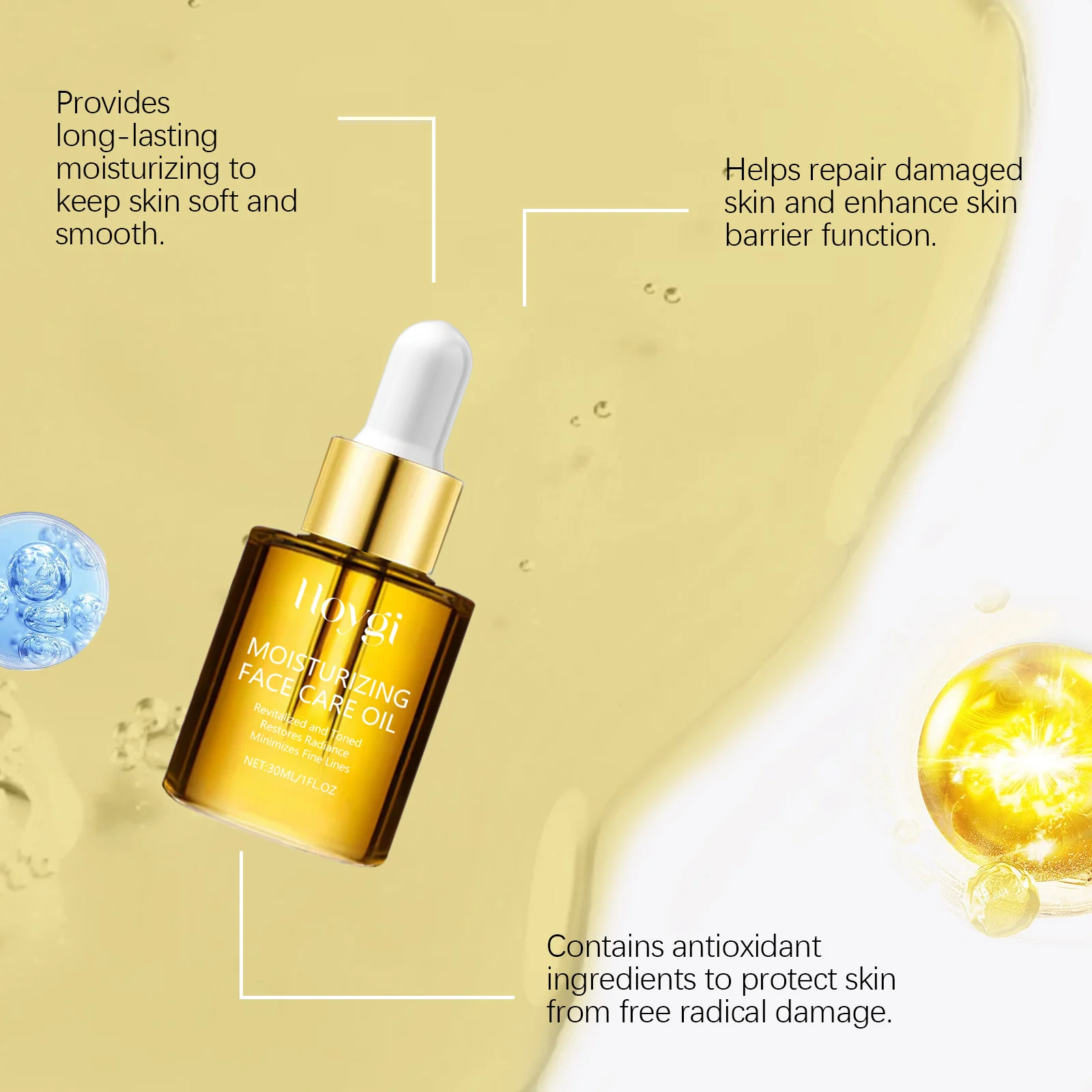 Face Care Oil with Hyaluronic Acid & Collagen 30ml for Hydration, Brightening, and Anti-Aging 7 face care oil hyaluronic acid collagen 30ml cih mznq2b5y desc 7